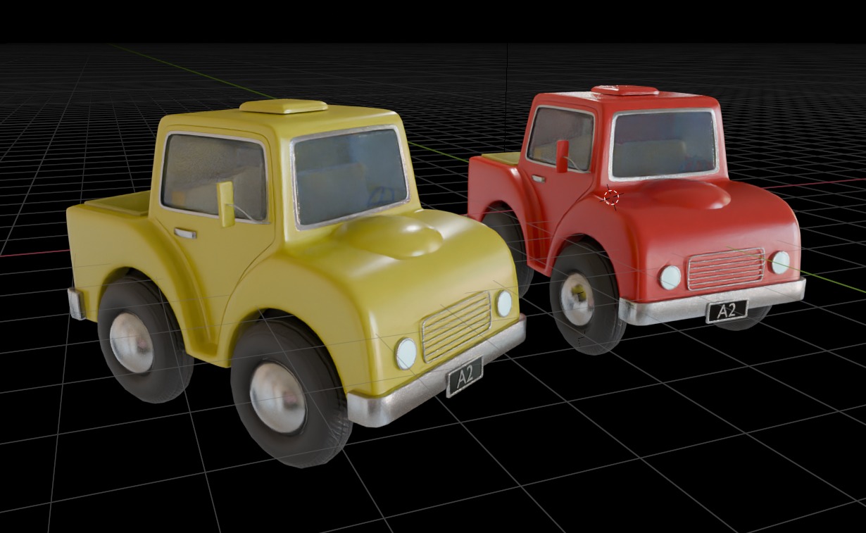 Cartoon Truck PBR and Rigged 3D model_36