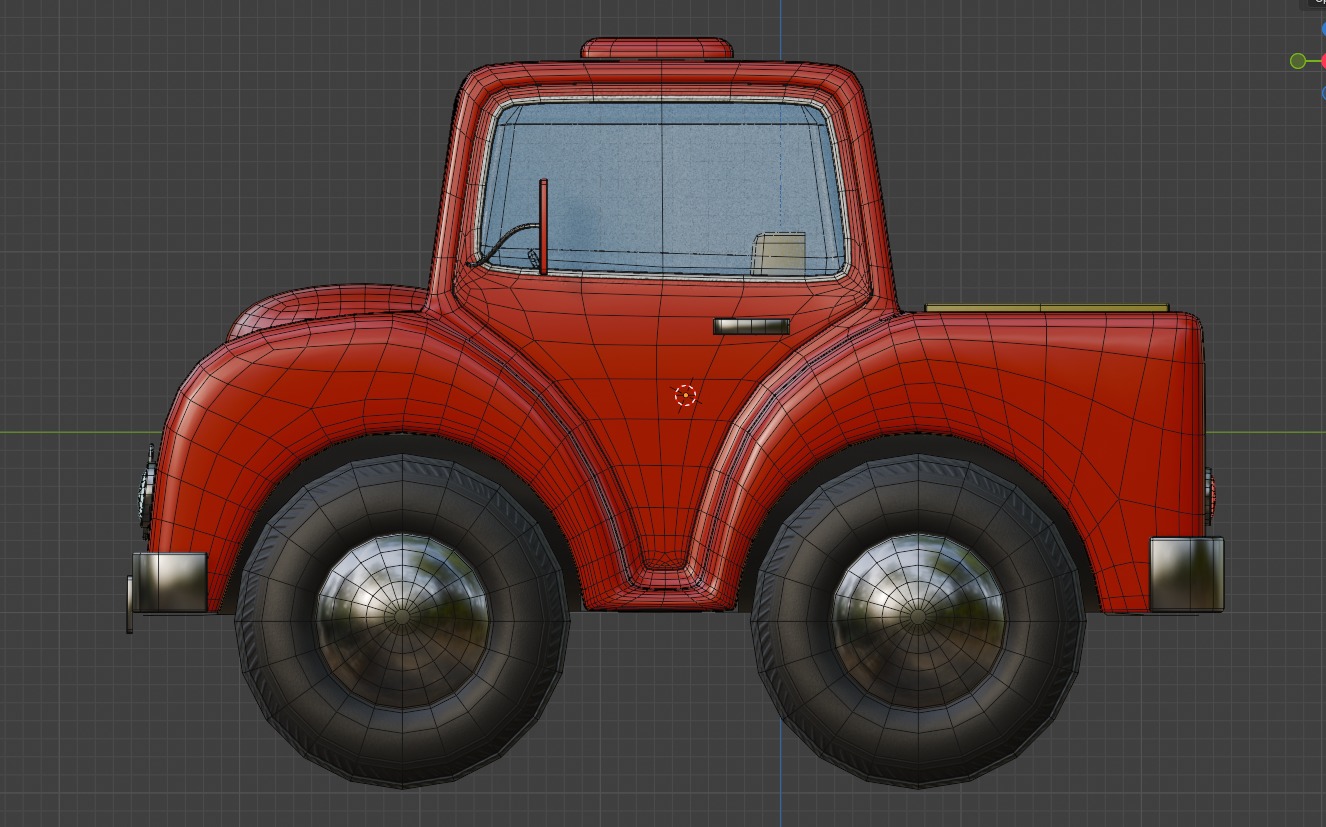 Cartoon Truck PBR and Rigged 3D model_5