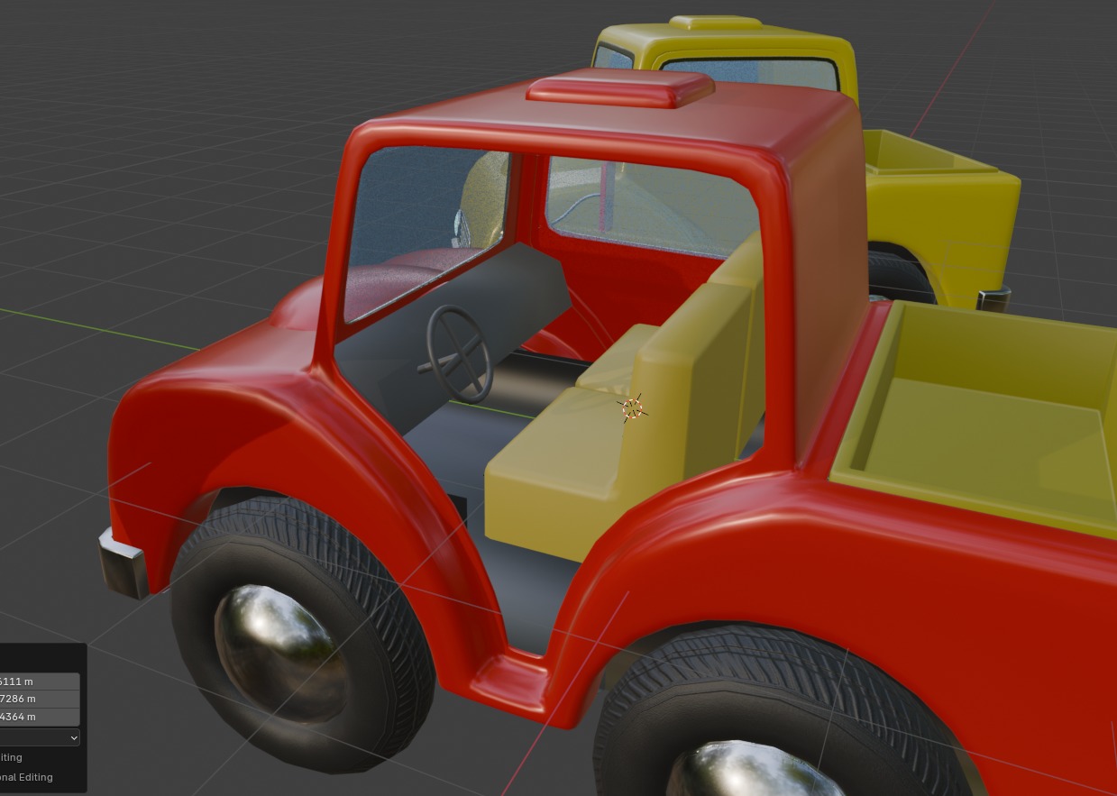 Cartoon Truck PBR and Rigged 3D model_22