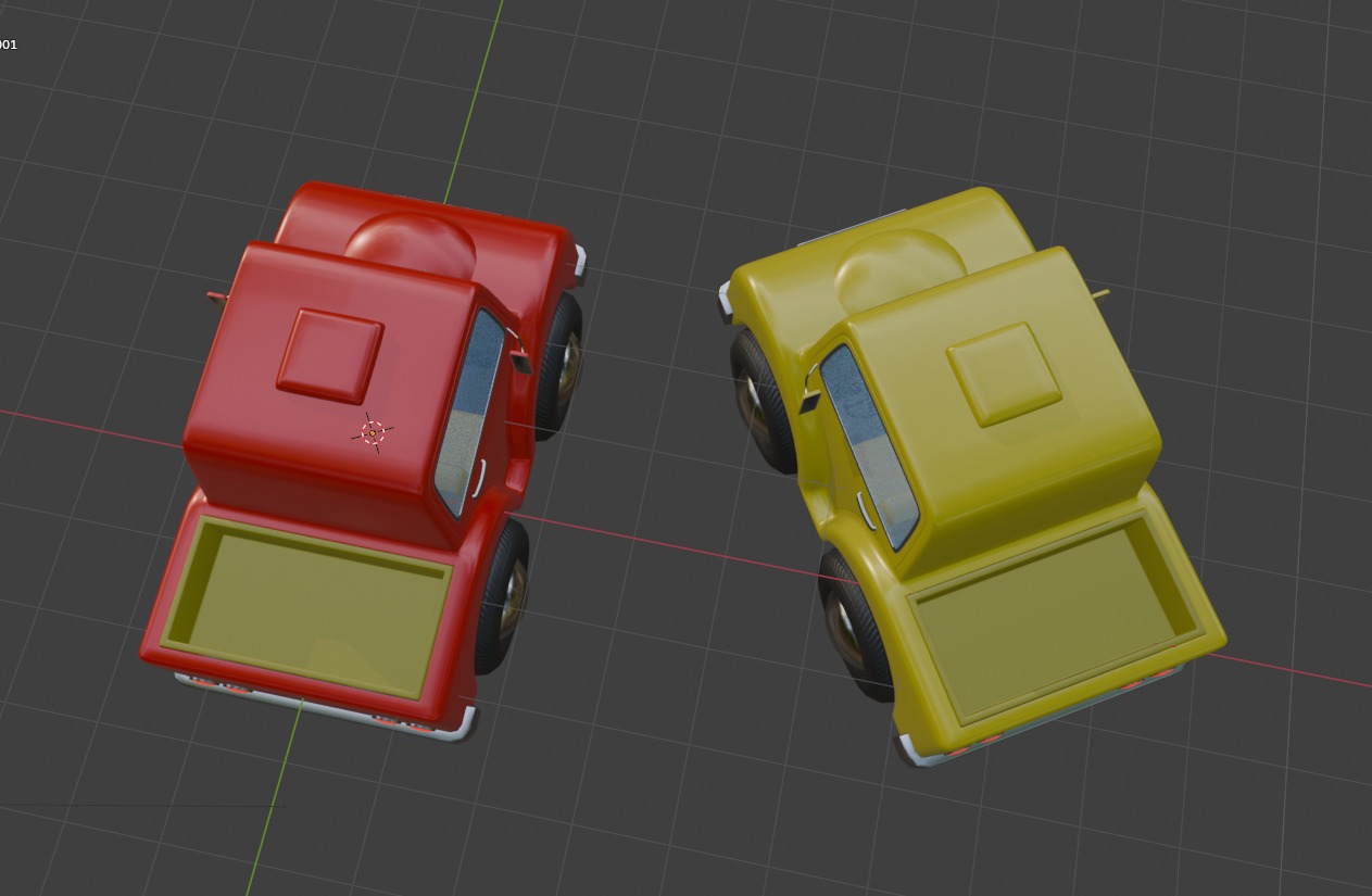 Cartoon Truck PBR and Rigged 3D model_34