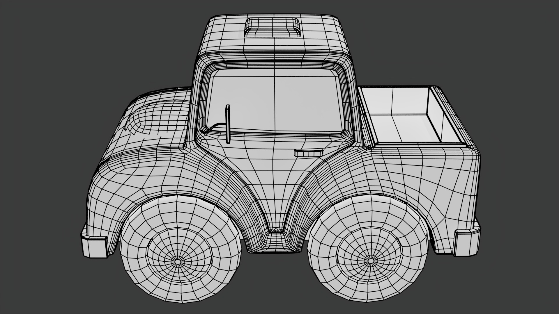 Cartoon Truck PBR and Rigged 3D model_46