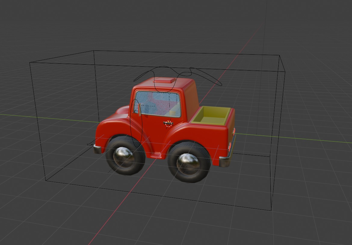Cartoon Truck PBR and Rigged 3D model_12