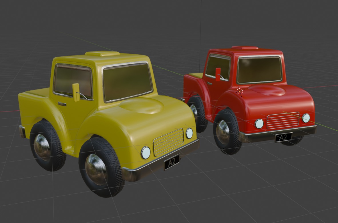 Cartoon Truck PBR and Rigged 3D model_32