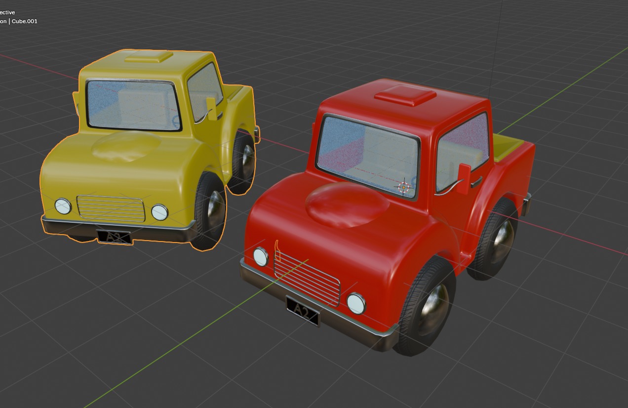 Cartoon Truck PBR and Rigged 3D model_35
