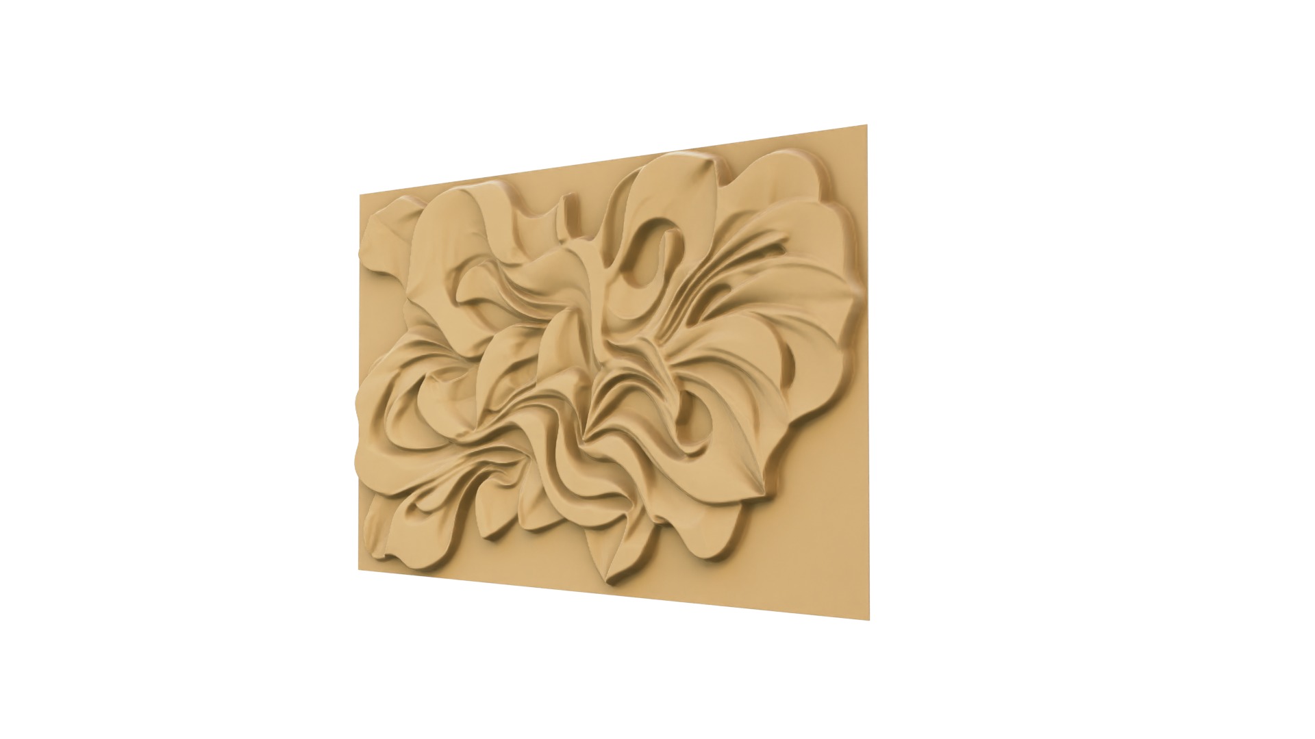 modern panel wall decor set wall relief mural CNC 80 3D model_8