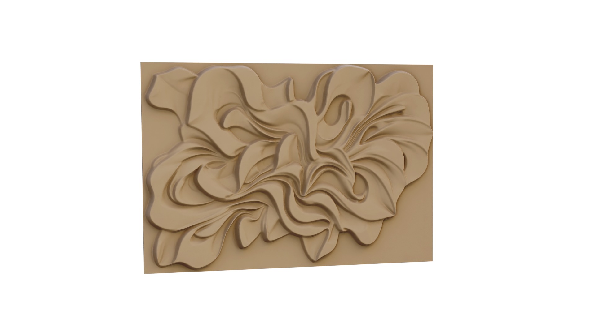 modern panel wall decor set wall relief mural CNC 80 3D model_10