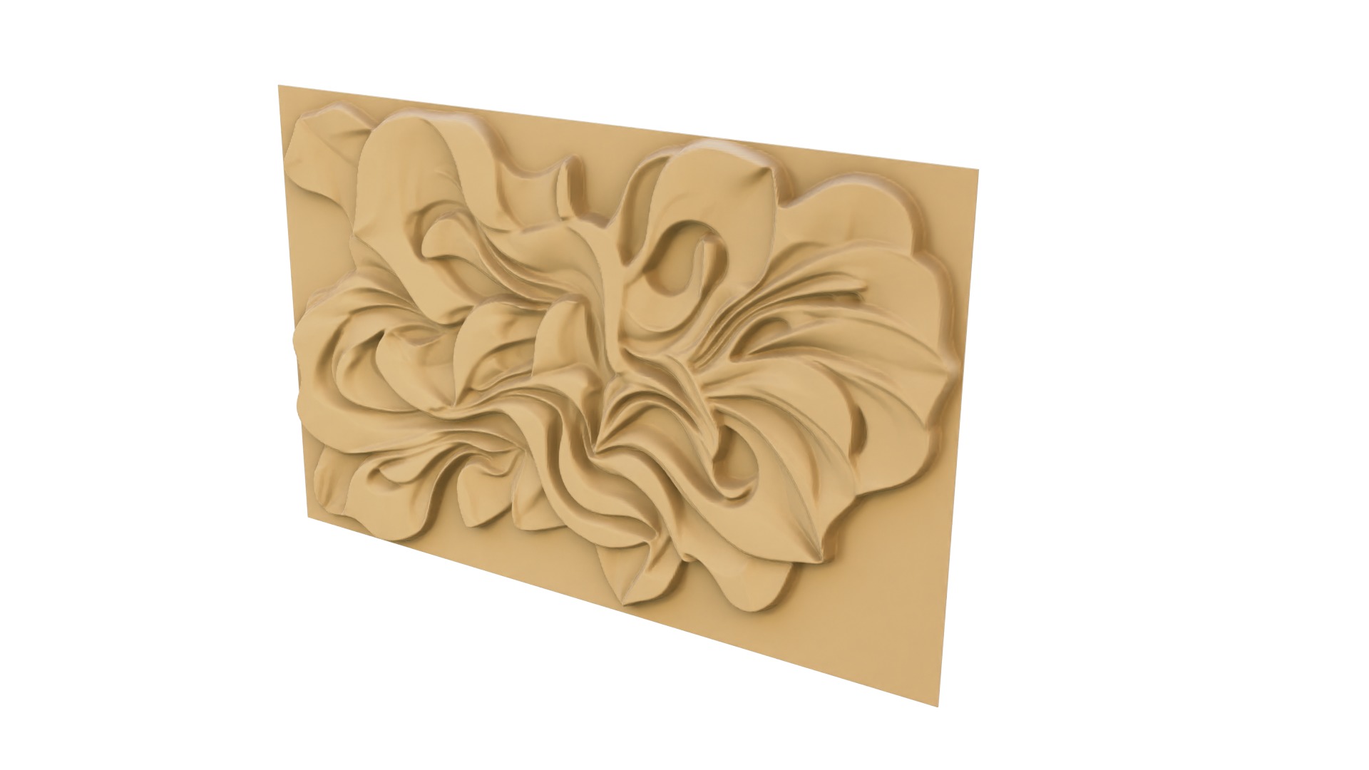 modern panel wall decor set wall relief mural CNC 80 3D model_3