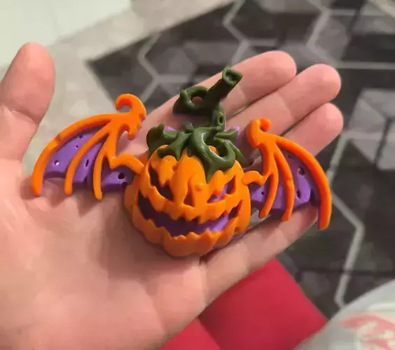 Halloween pumpkin keychain bas-relief 3d print