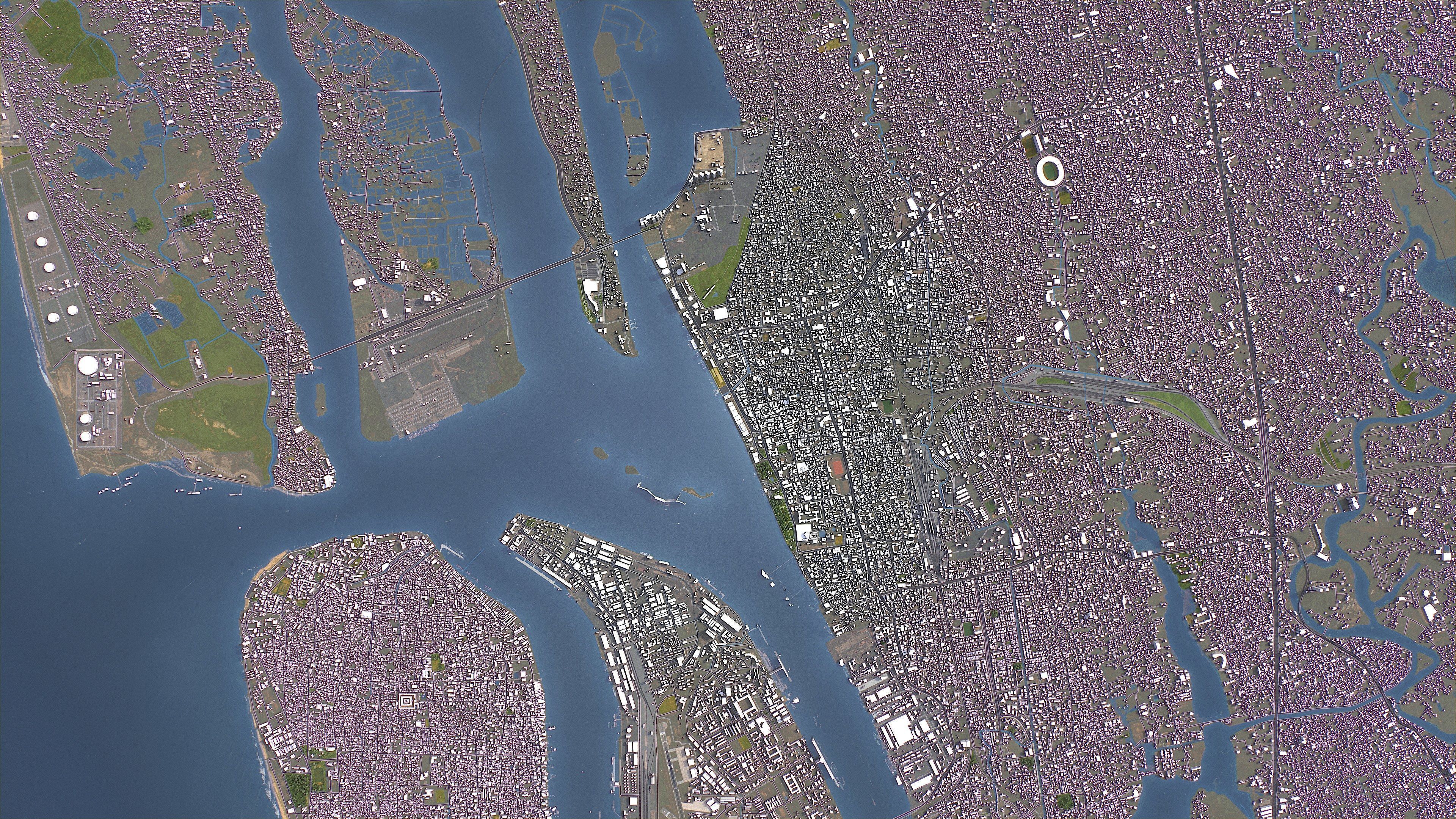 Kochi - 3D City Model Low-poly 3D model_8