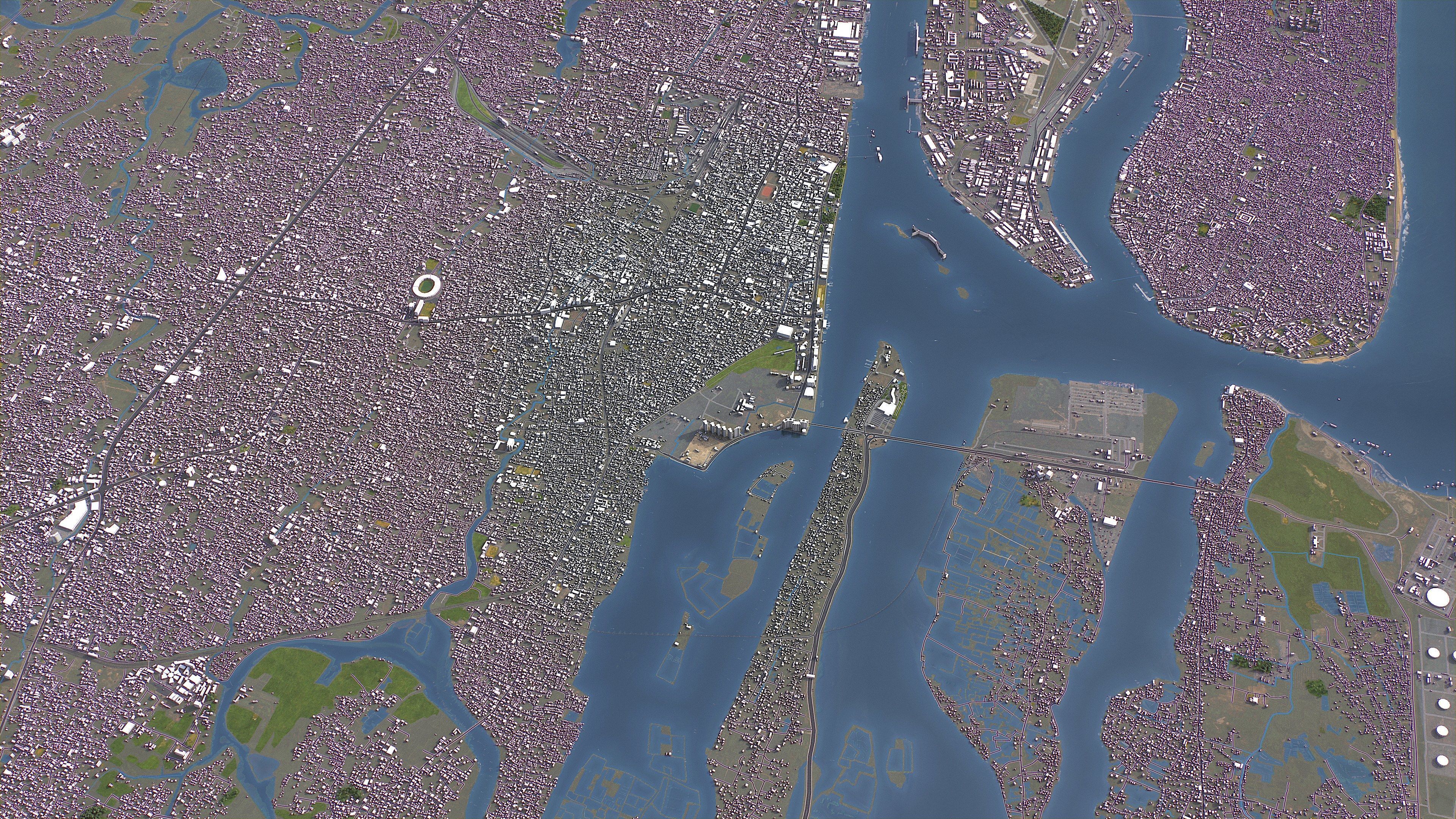 Kochi - 3D City Model Low-poly 3D model_3