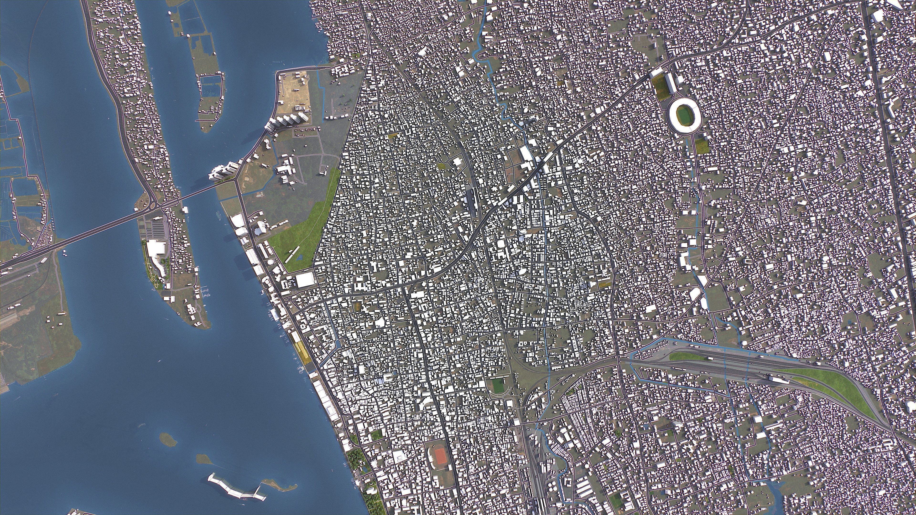 Kochi - 3D City Model Low-poly 3D model_7