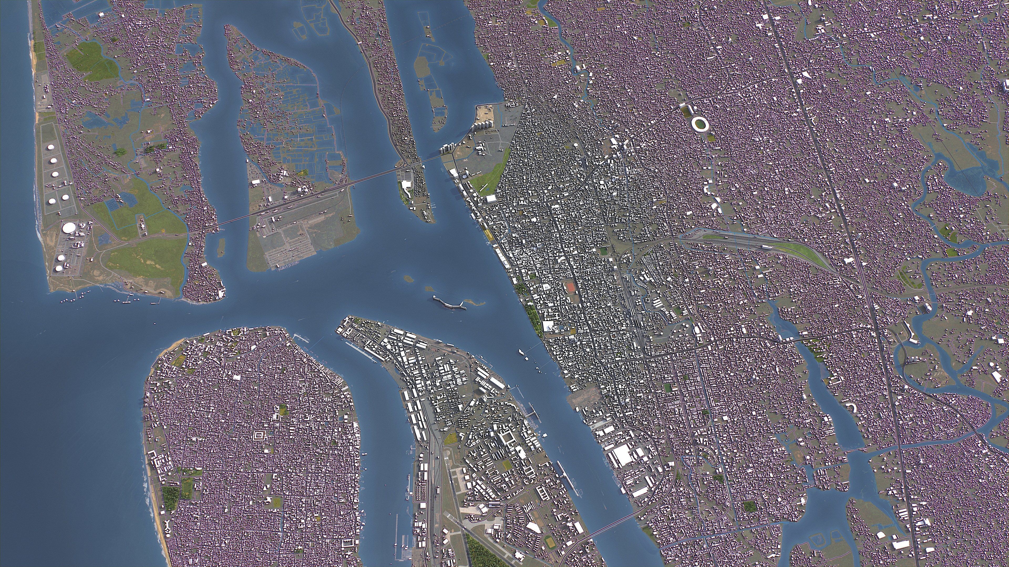 Kochi - 3D City Model Low-poly 3D model_1