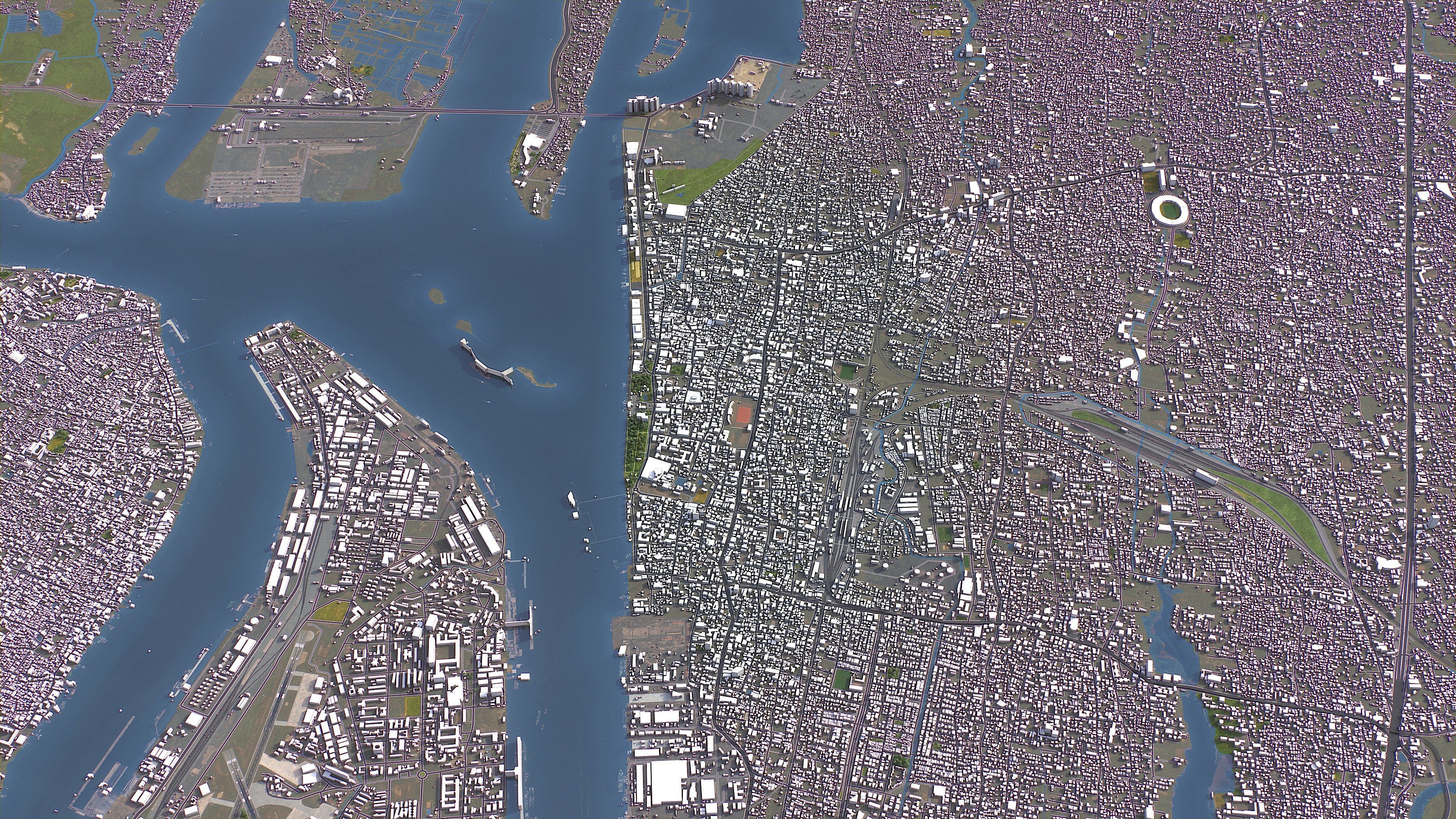 Kochi - 3D City Model Low-poly 3D model_5