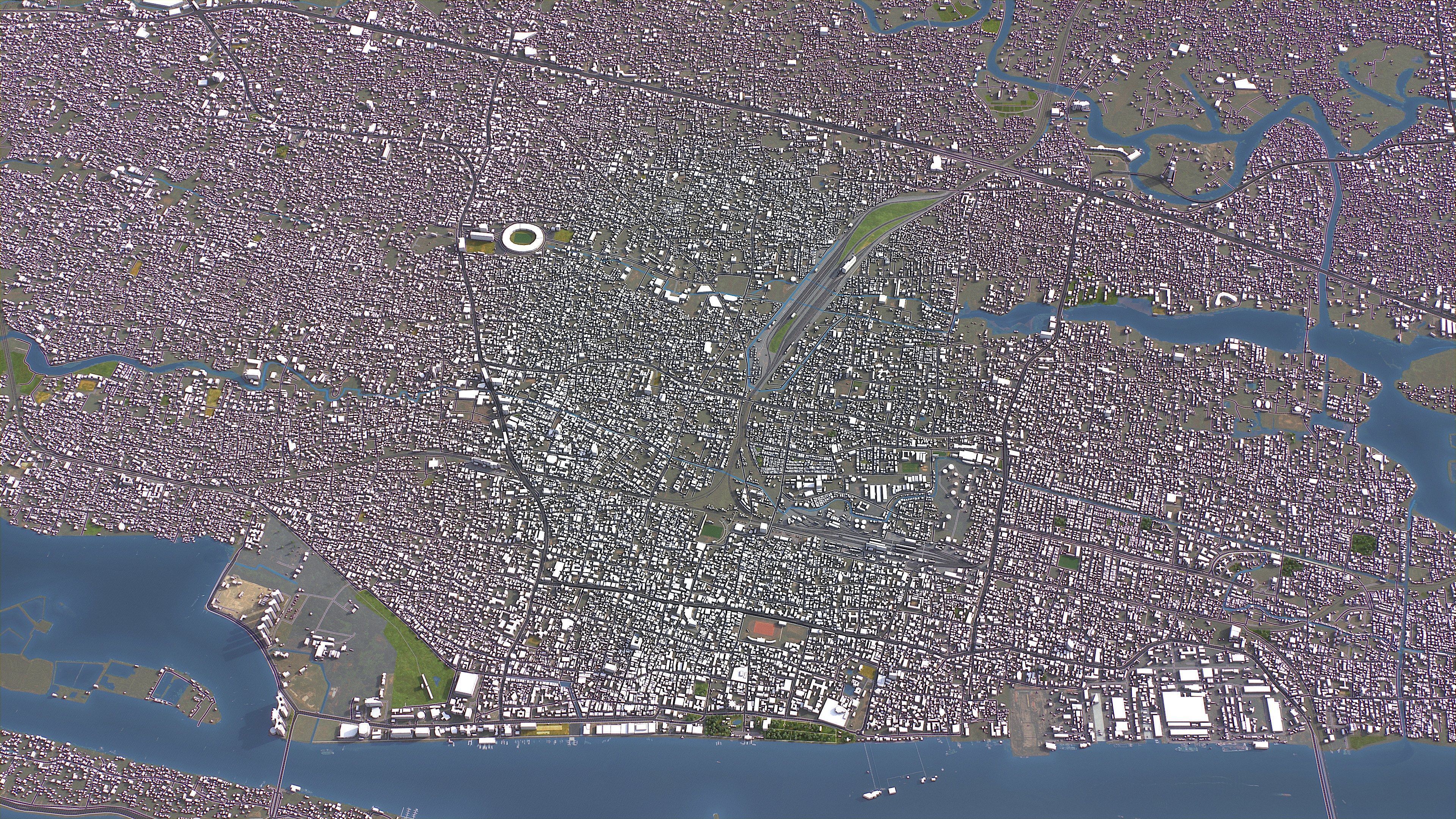 Kochi - 3D City Model Low-poly 3D model_2