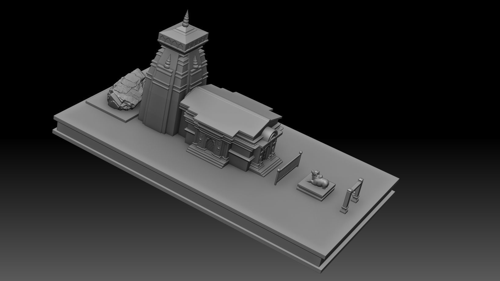 kedarnath temple dedicated to Lord Shiva 3D print model_4