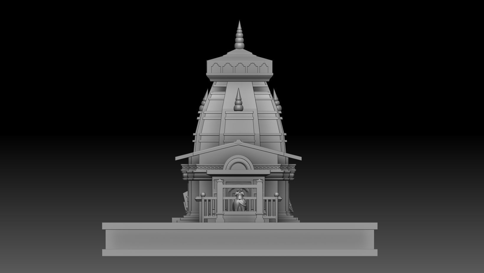 kedarnath temple dedicated to Lord Shiva 3D print model_7