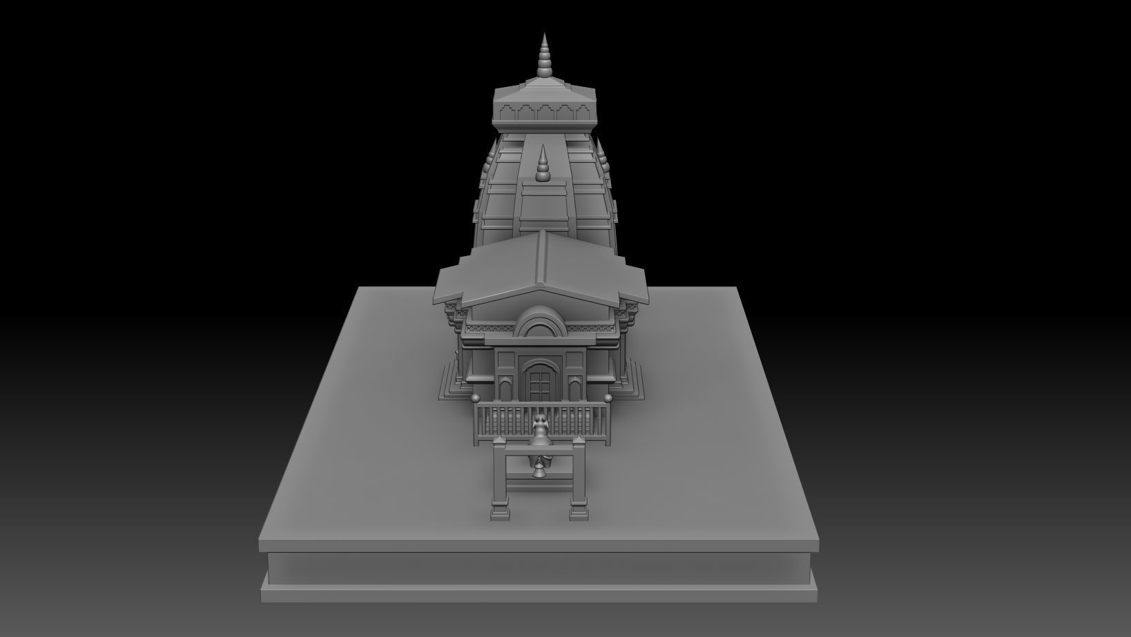 kedarnath temple dedicated to Lord Shiva 3D print model_3