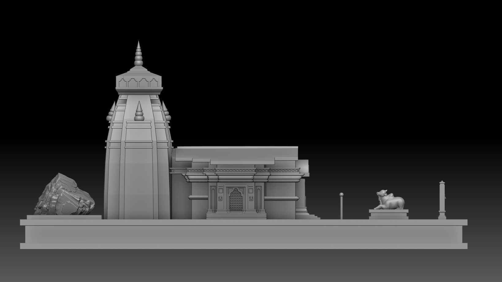 kedarnath temple dedicated to Lord Shiva 3D print model_6