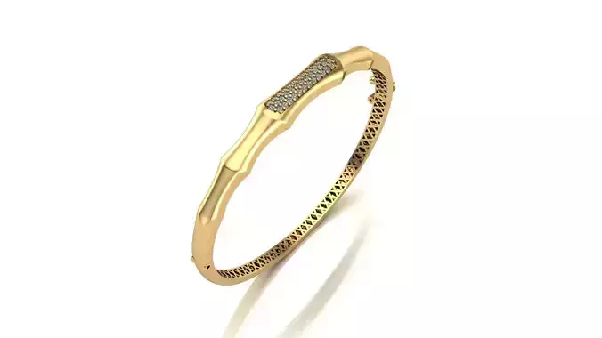 BAMBOO GOLD DIAMOND BRACELTE