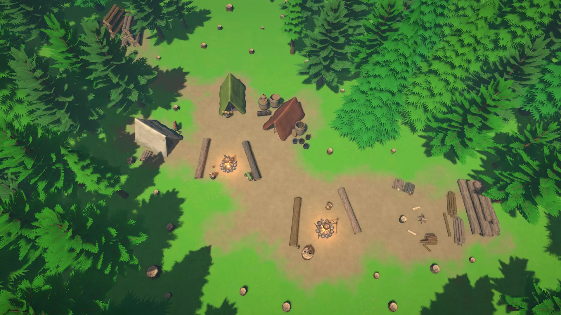 Camp - Stylized Fantasy Environment Low-poly 3D model_2