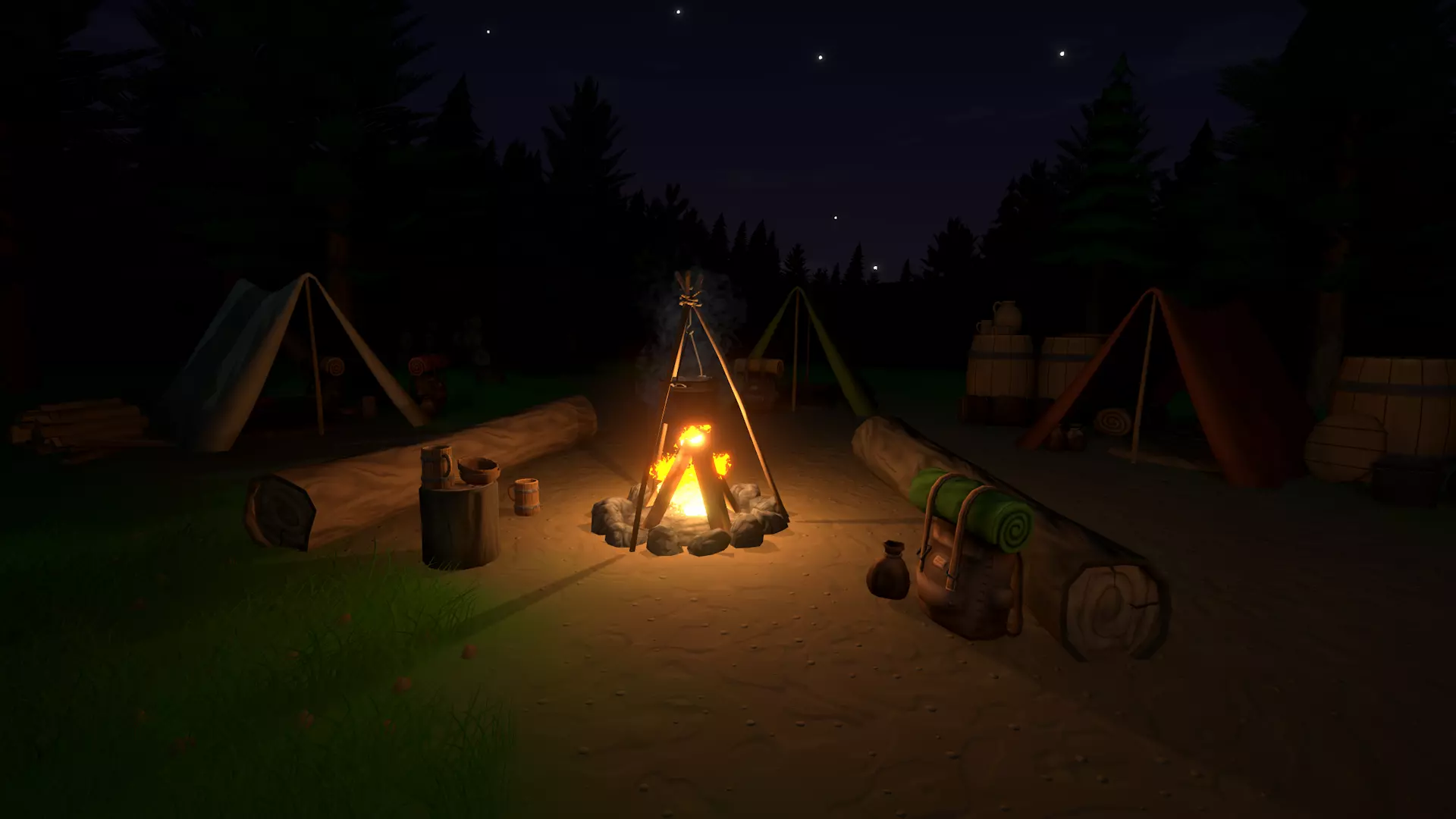 Camp - Stylized Fantasy Environment Low-poly 3D model_3