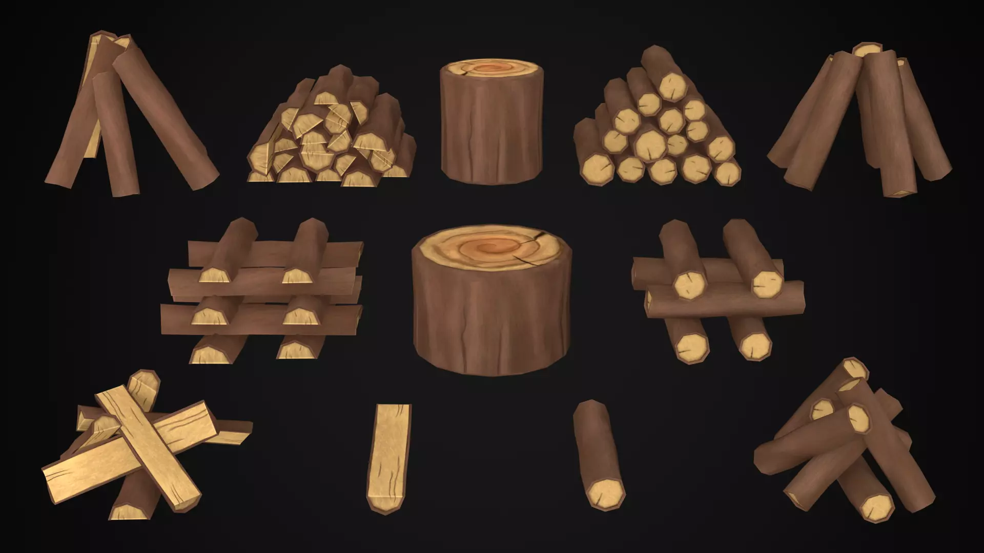 Camp - Stylized Fantasy Environment Low-poly 3D model_7