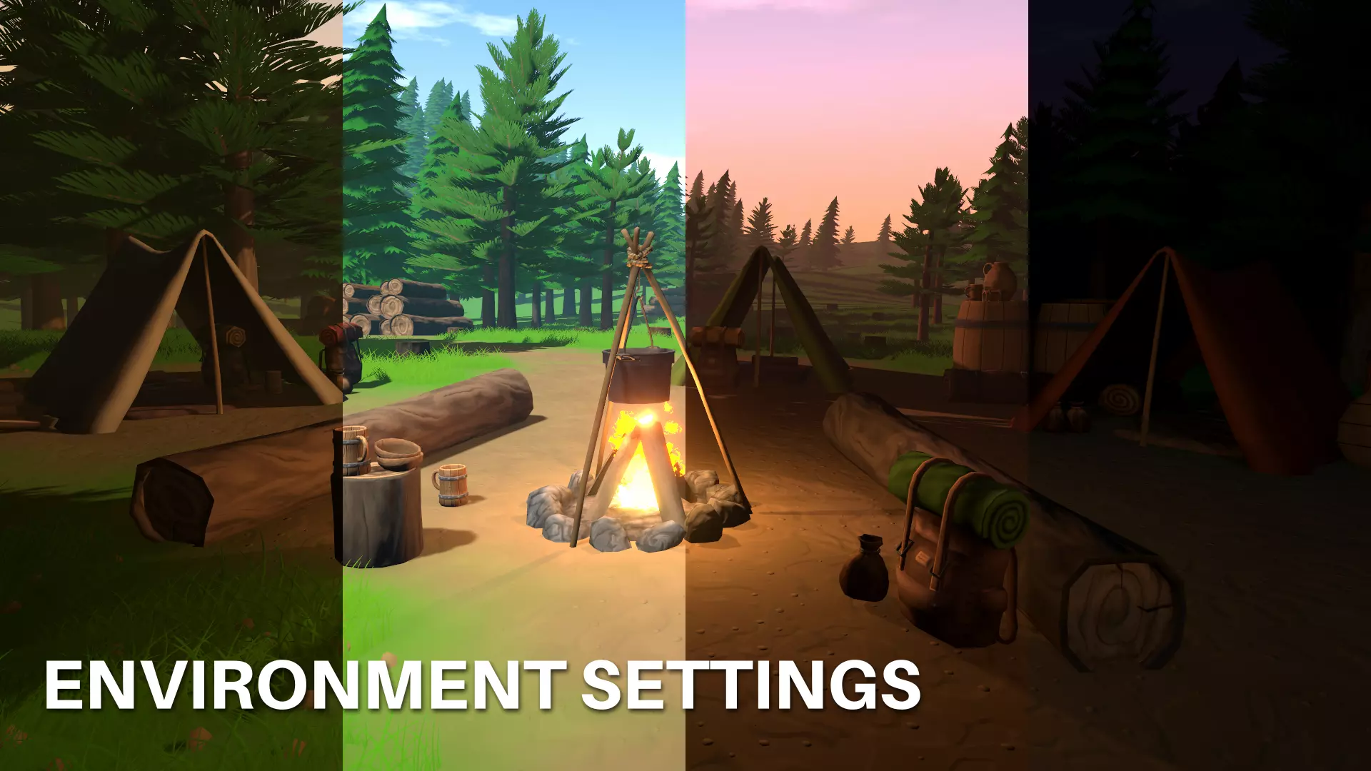 Camp - Stylized Fantasy Environment Low-poly 3D model_10