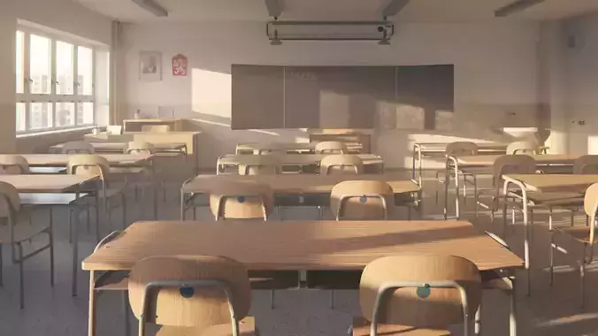Soviet era classroom 3D model