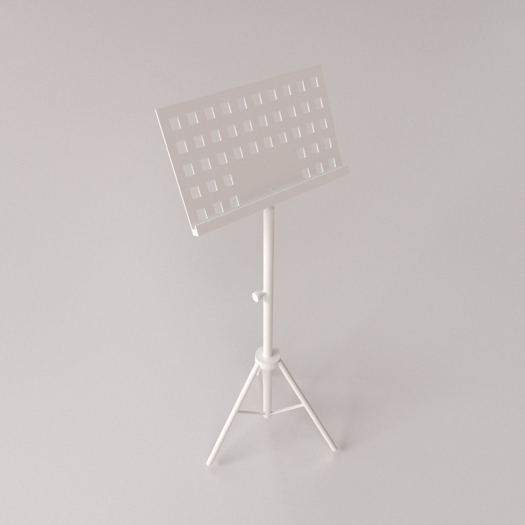 Music Note Stand 3D model_3