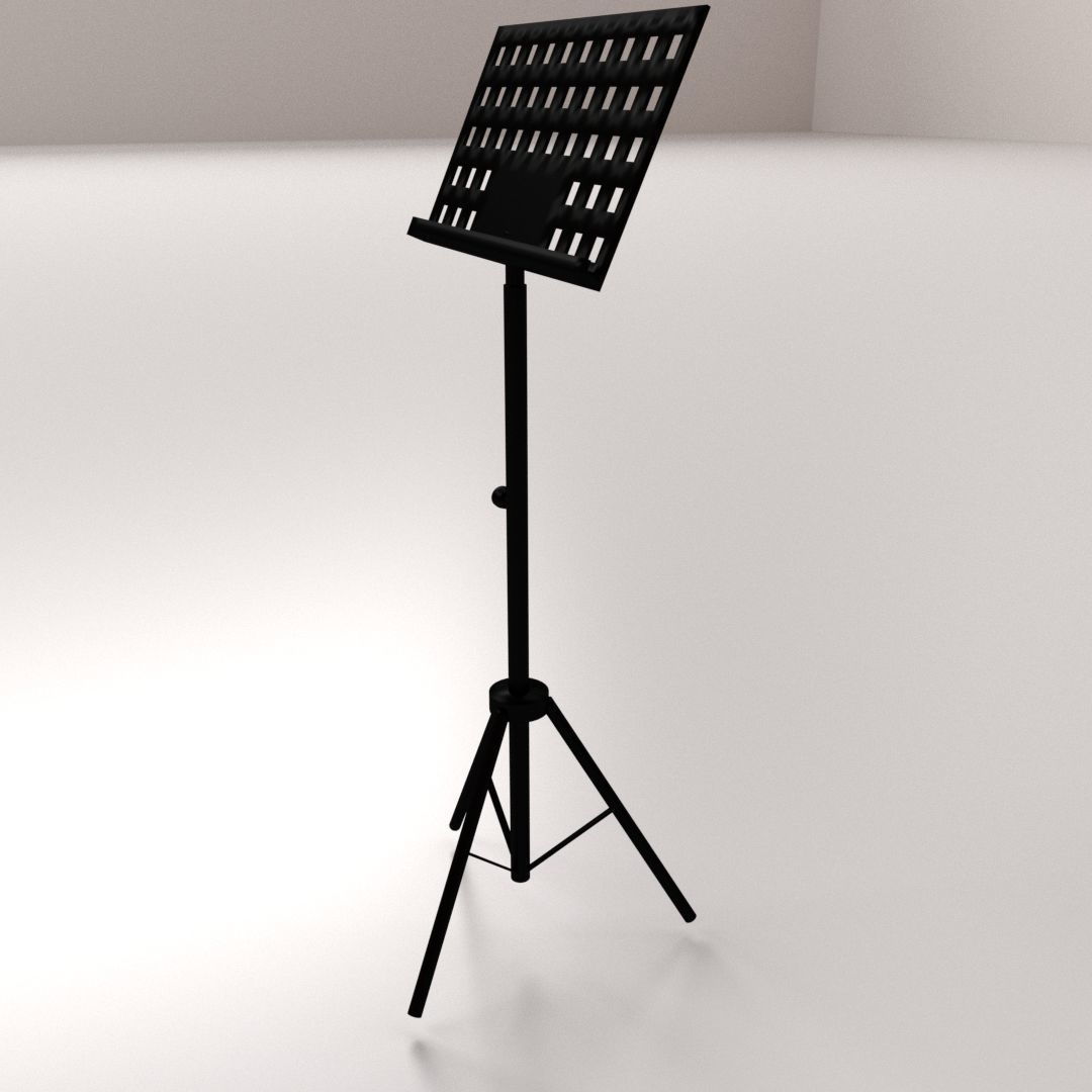 Music Note Stand 3D model_1