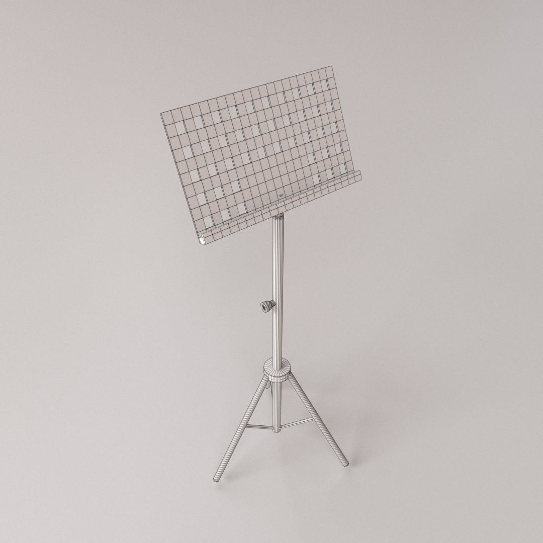 Music Note Stand 3D model_4