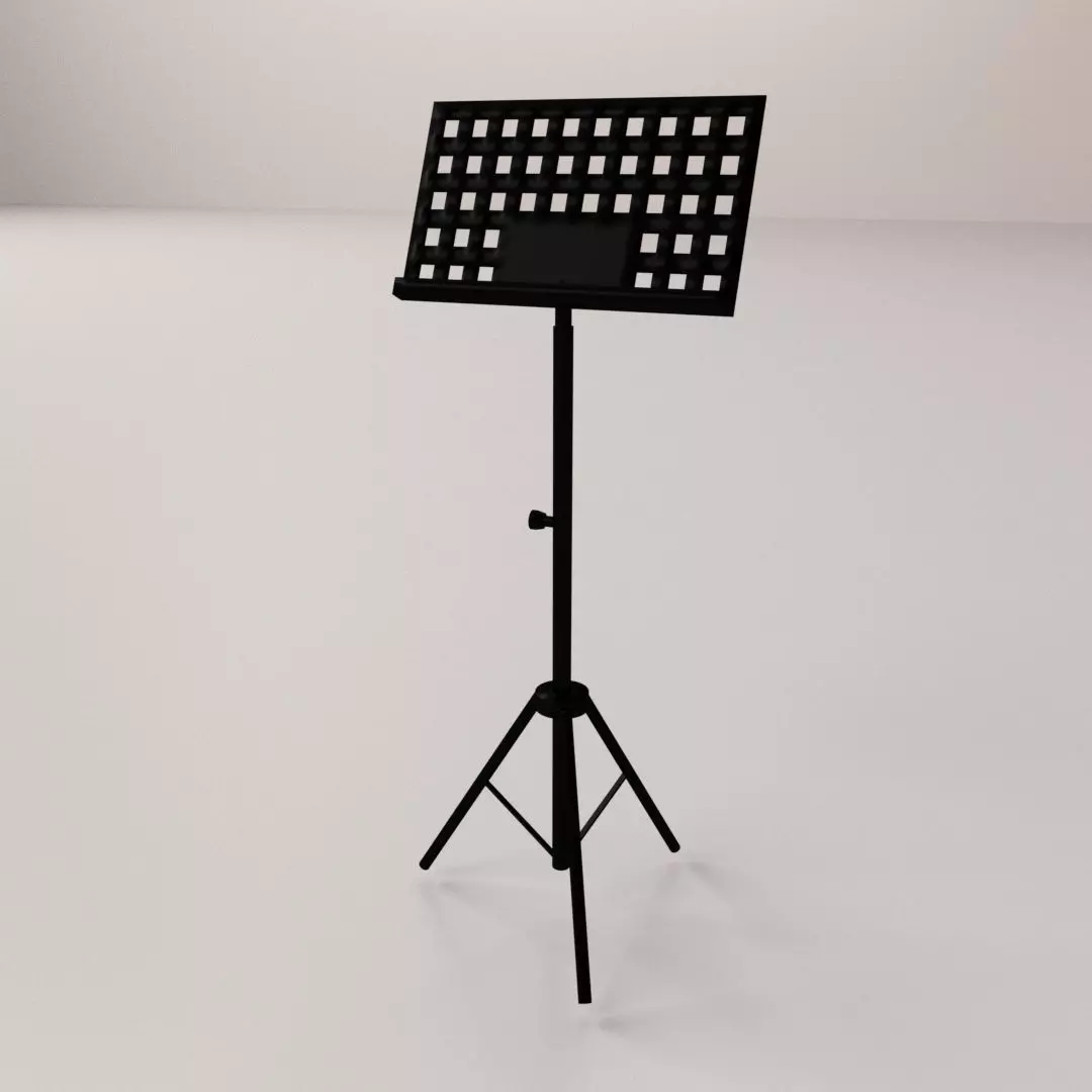 Music Note Stand 3D model_0