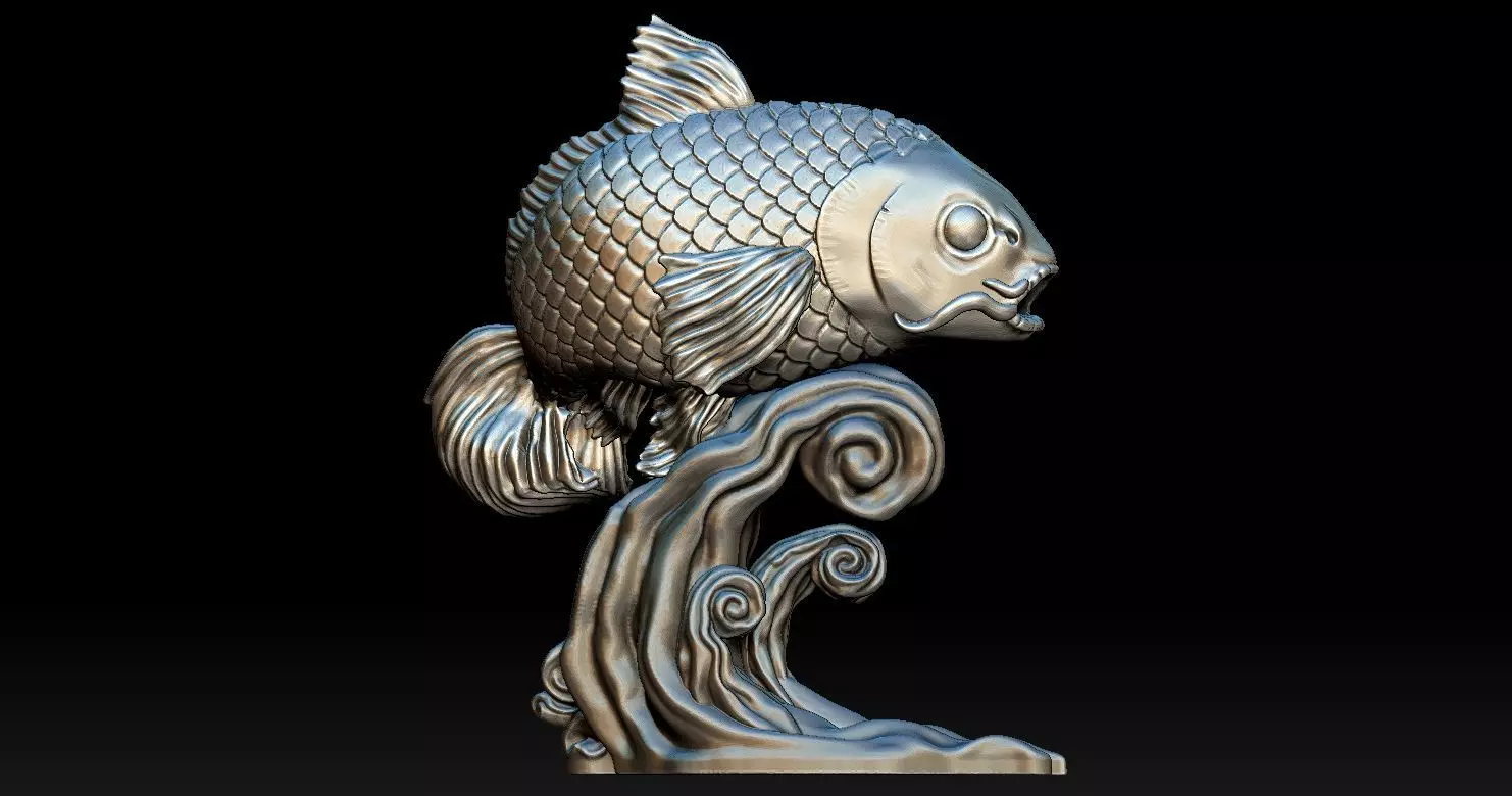 Koi Fish 3D print model 3D print model