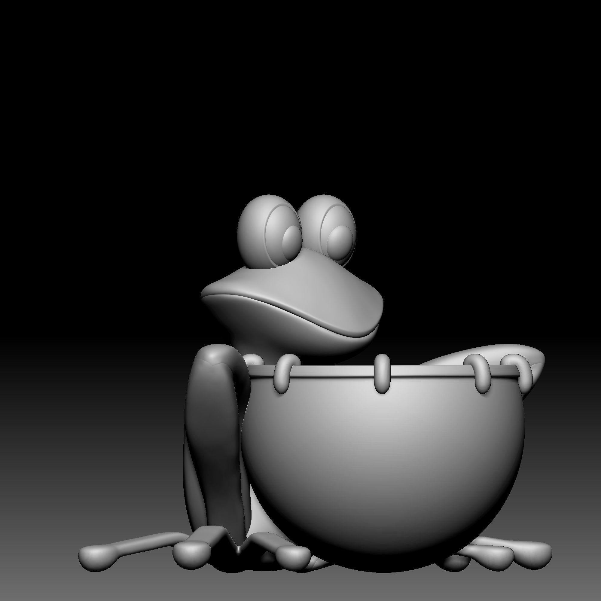 Frog drum - Alice in Wonderland - 010 3D print model_7