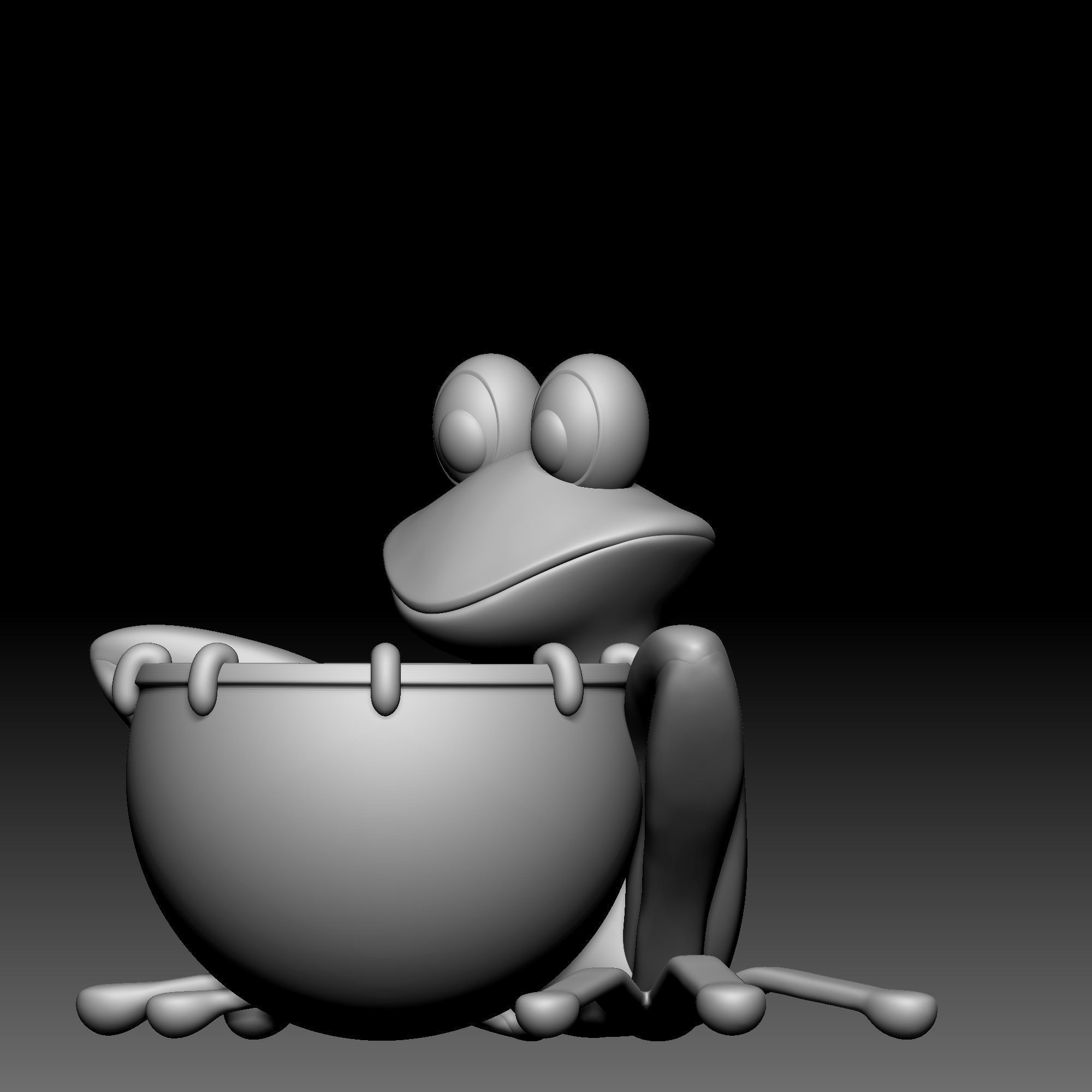 Frog drum - Alice in Wonderland - 010 3D print model_1
