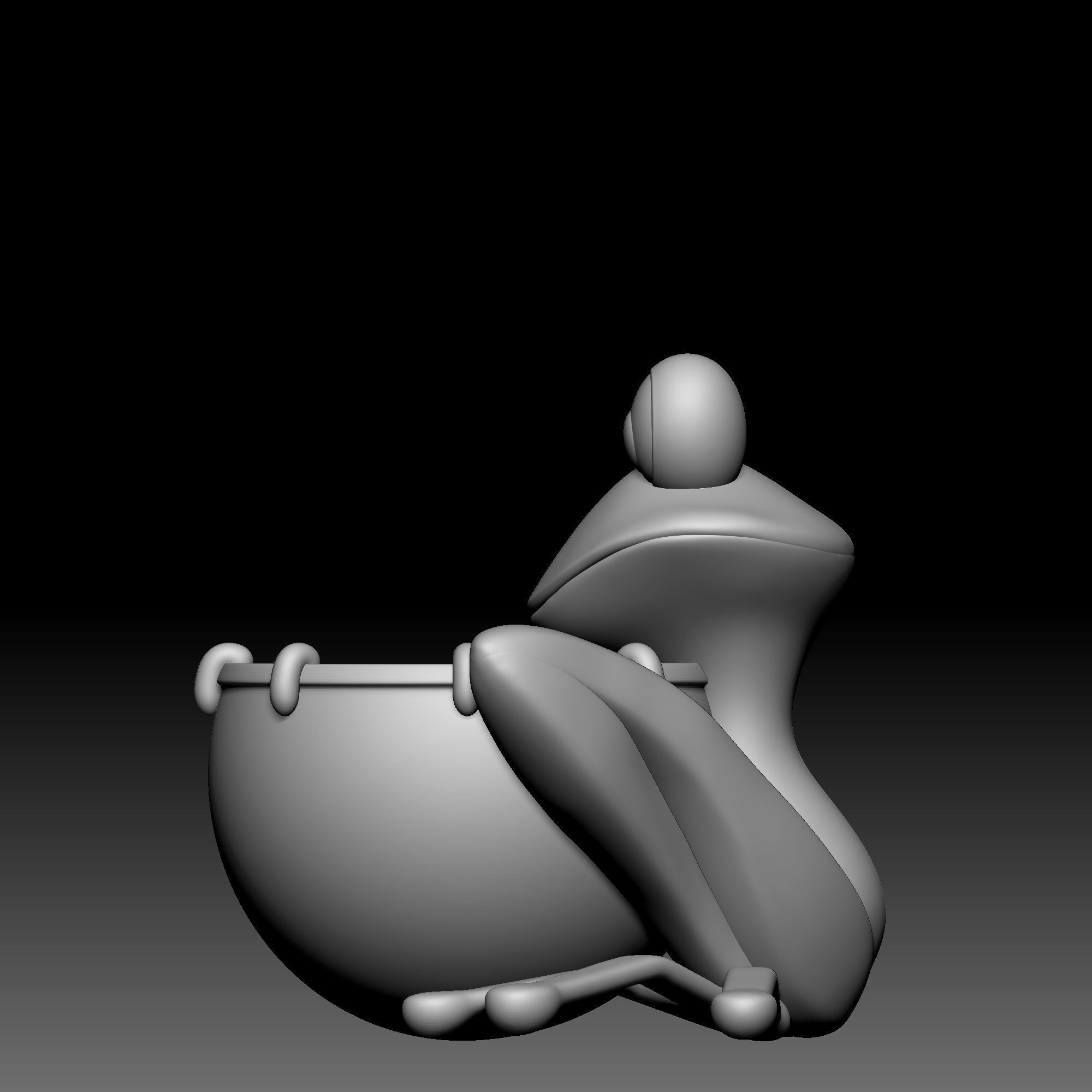 Frog drum - Alice in Wonderland - 010 3D print model_2