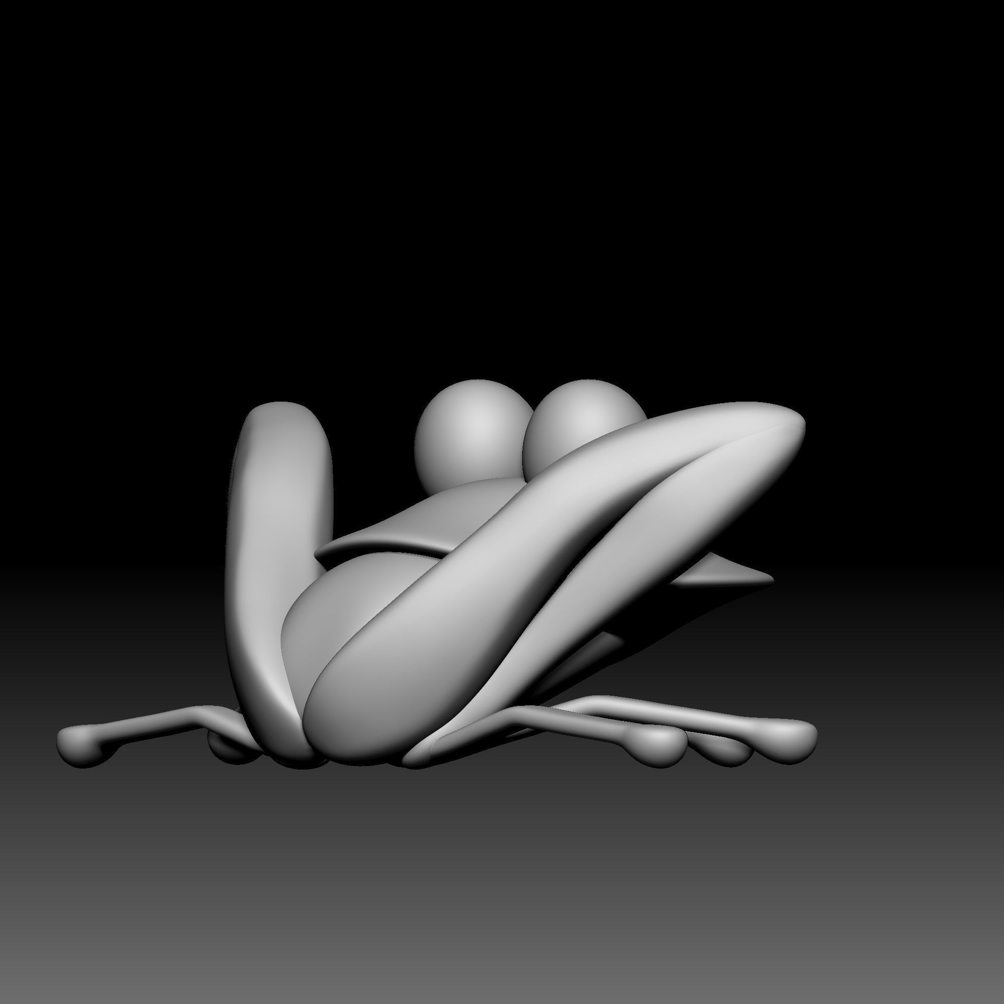 Frog cymbal - Alice in Wonderland - 020 3D print model_5