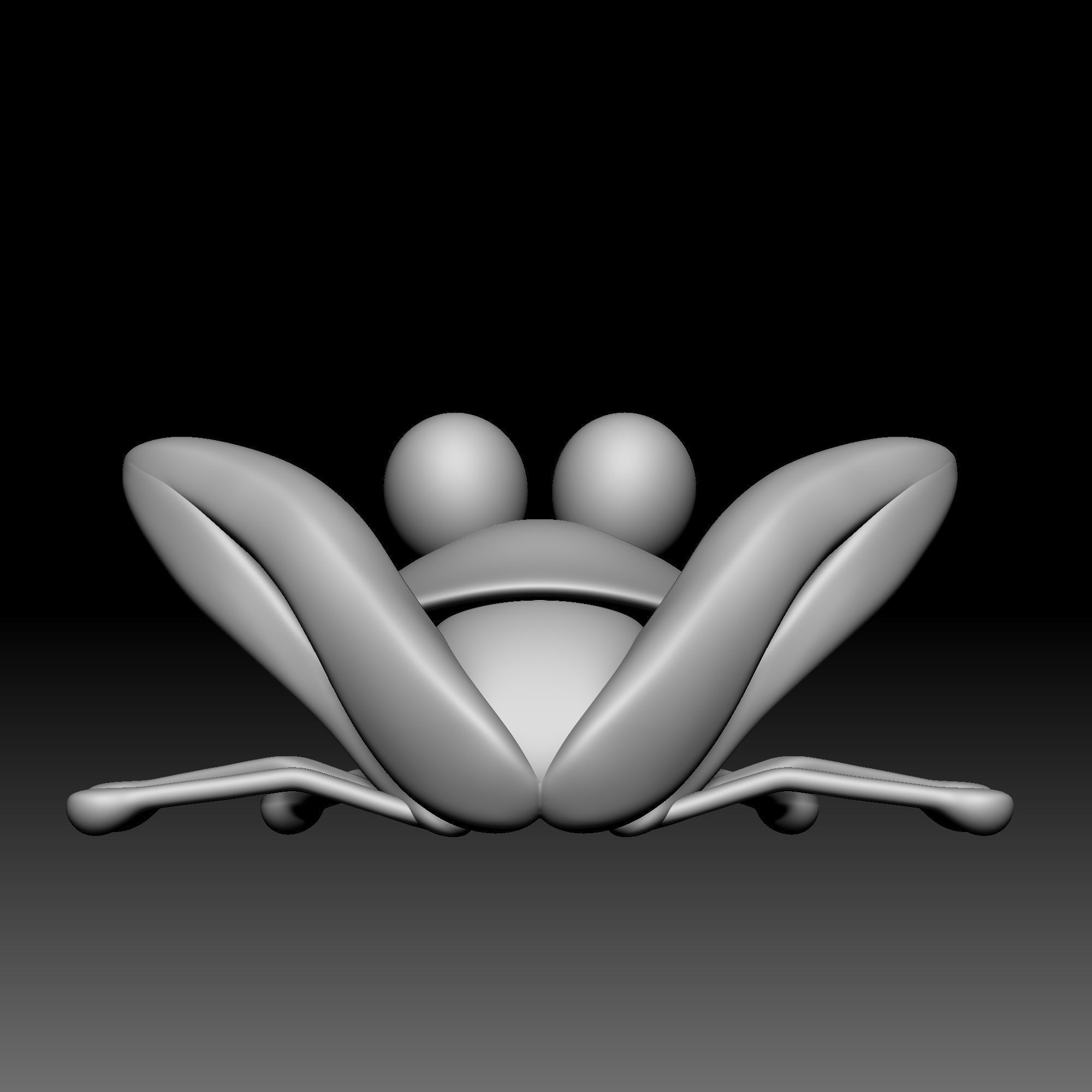 Frog cymbal - Alice in Wonderland - 020 3D print model_4