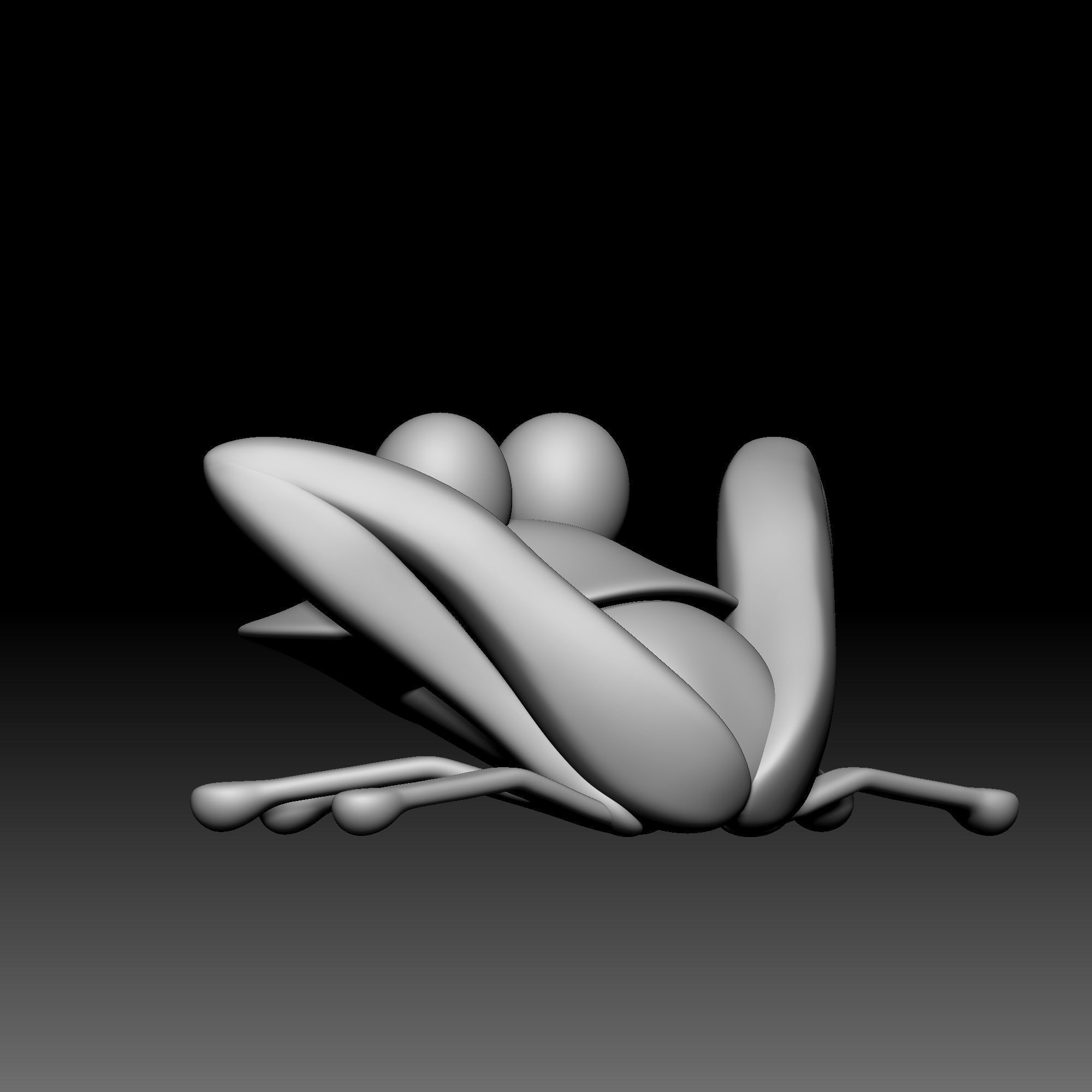 Frog cymbal - Alice in Wonderland - 020 3D print model_3