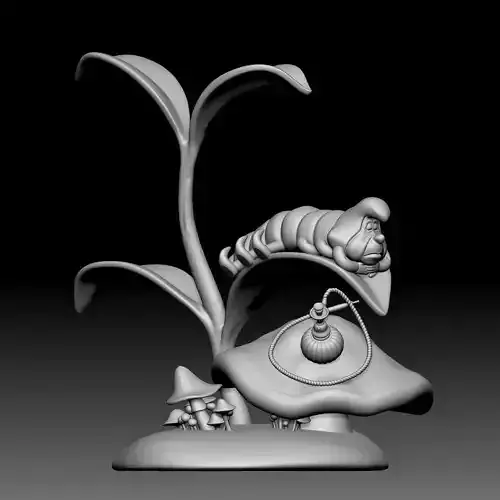 Caterpillar - Alice in Wonderland - 020 3D print model
