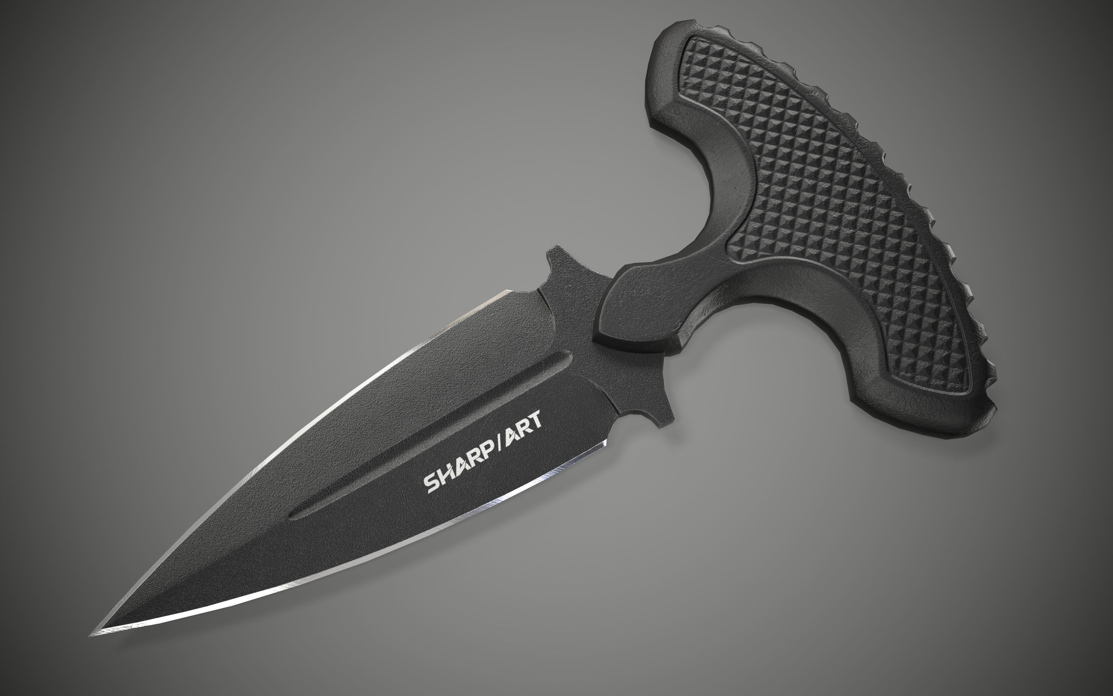 Axe Karambit Dagger Knife Weapon PBR Gameready Low-poly 3D model_3
