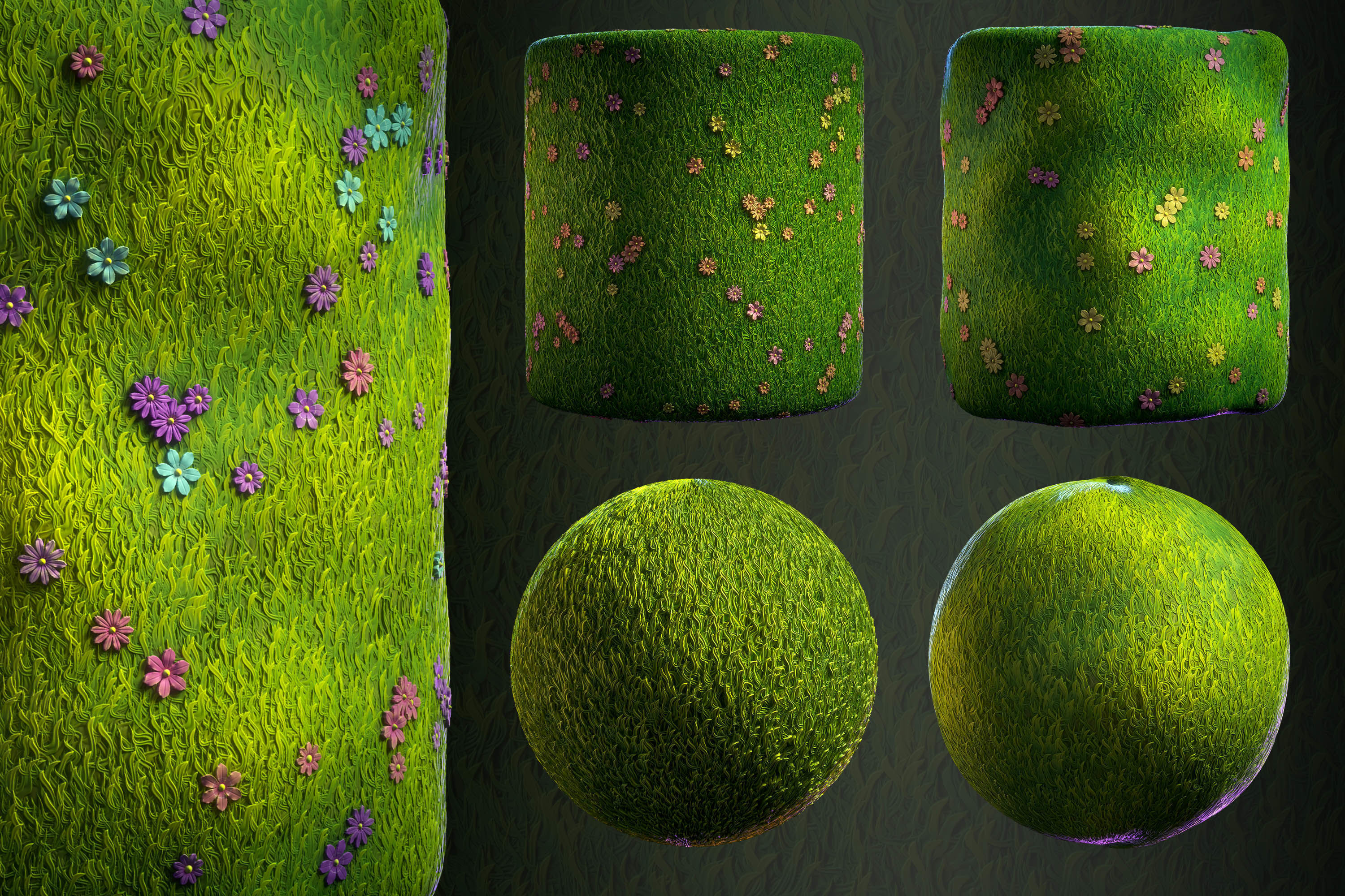 Grass green plain Anime Stylized - VOL 02 - SBsar - Maps Texture_2