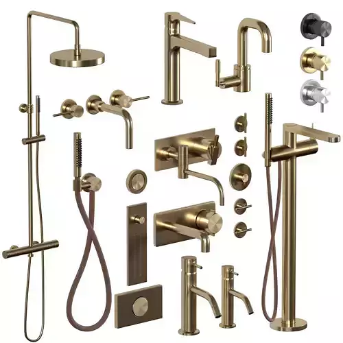 Faucet and shower Boheme uno set 01 Low-poly 3D model