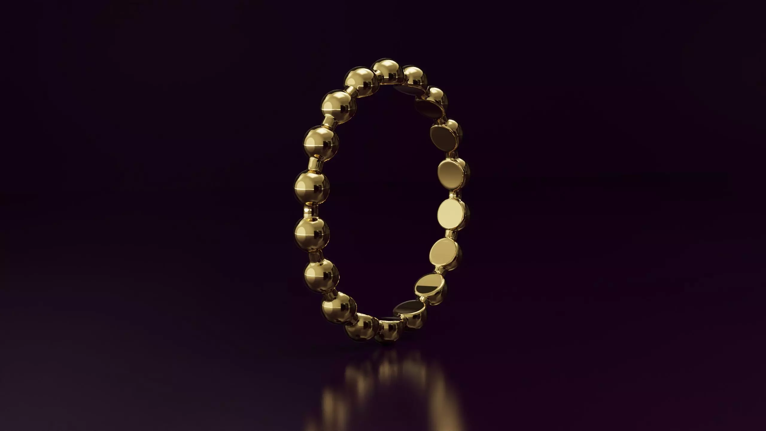 bead and line Ring Free 3D print model