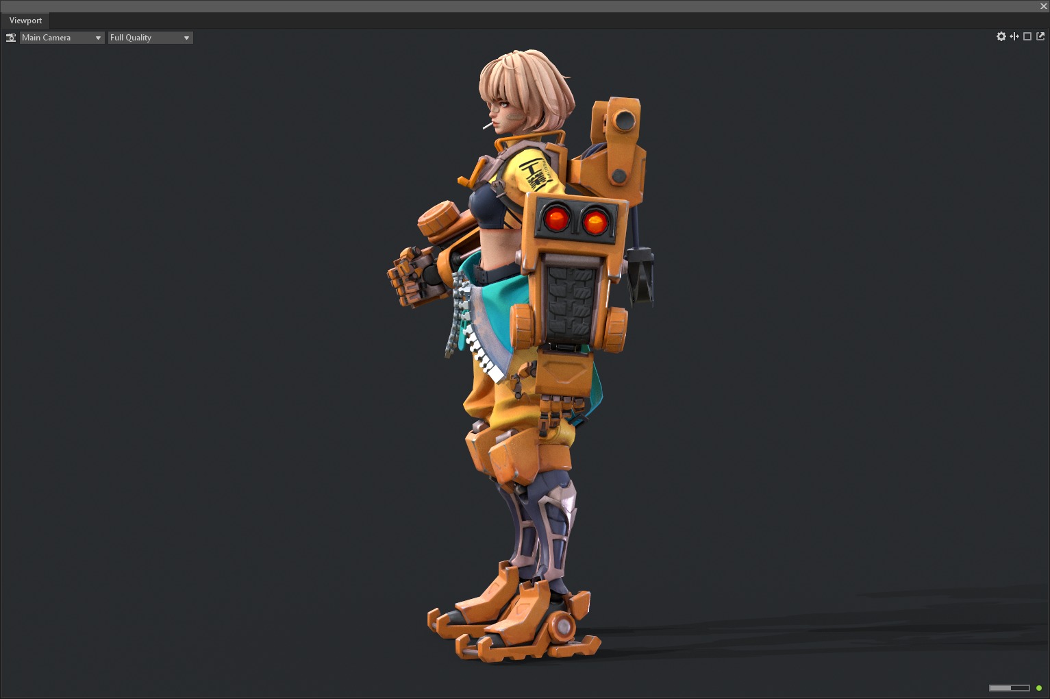 Mecha girl 3D model_4