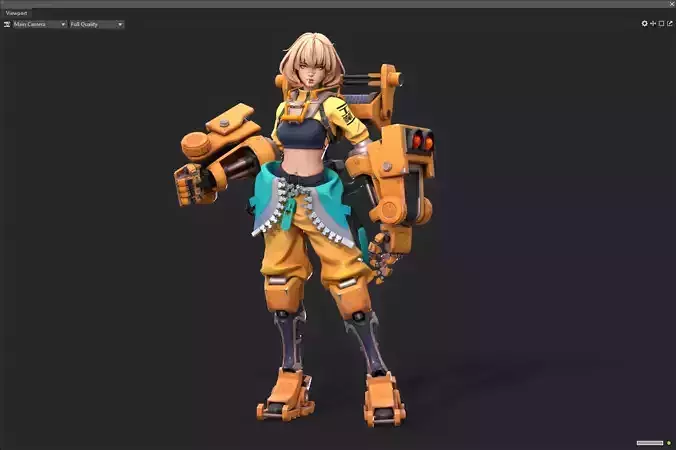Mecha girl 3D model