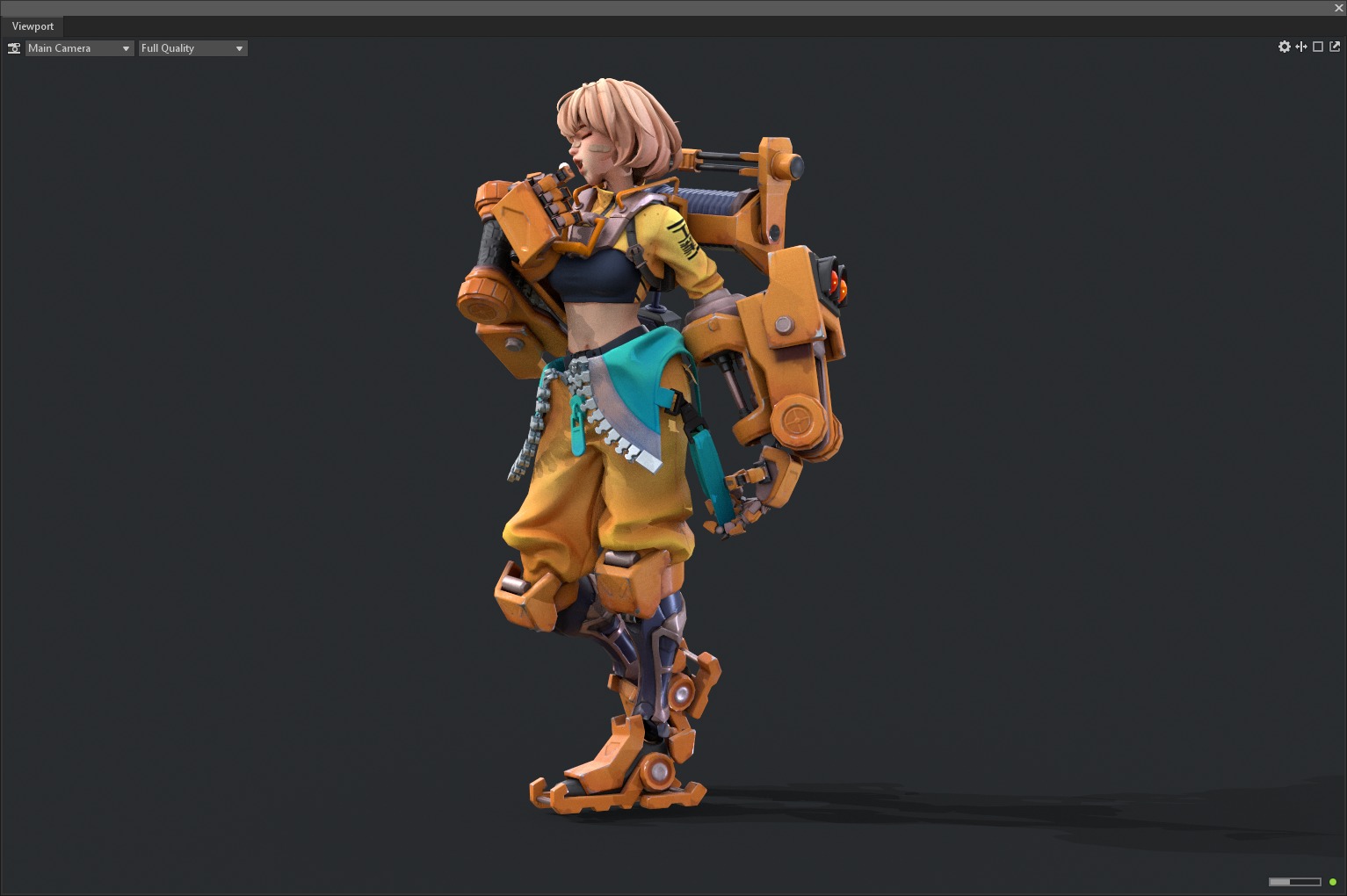 Mecha girl 3D model_9
