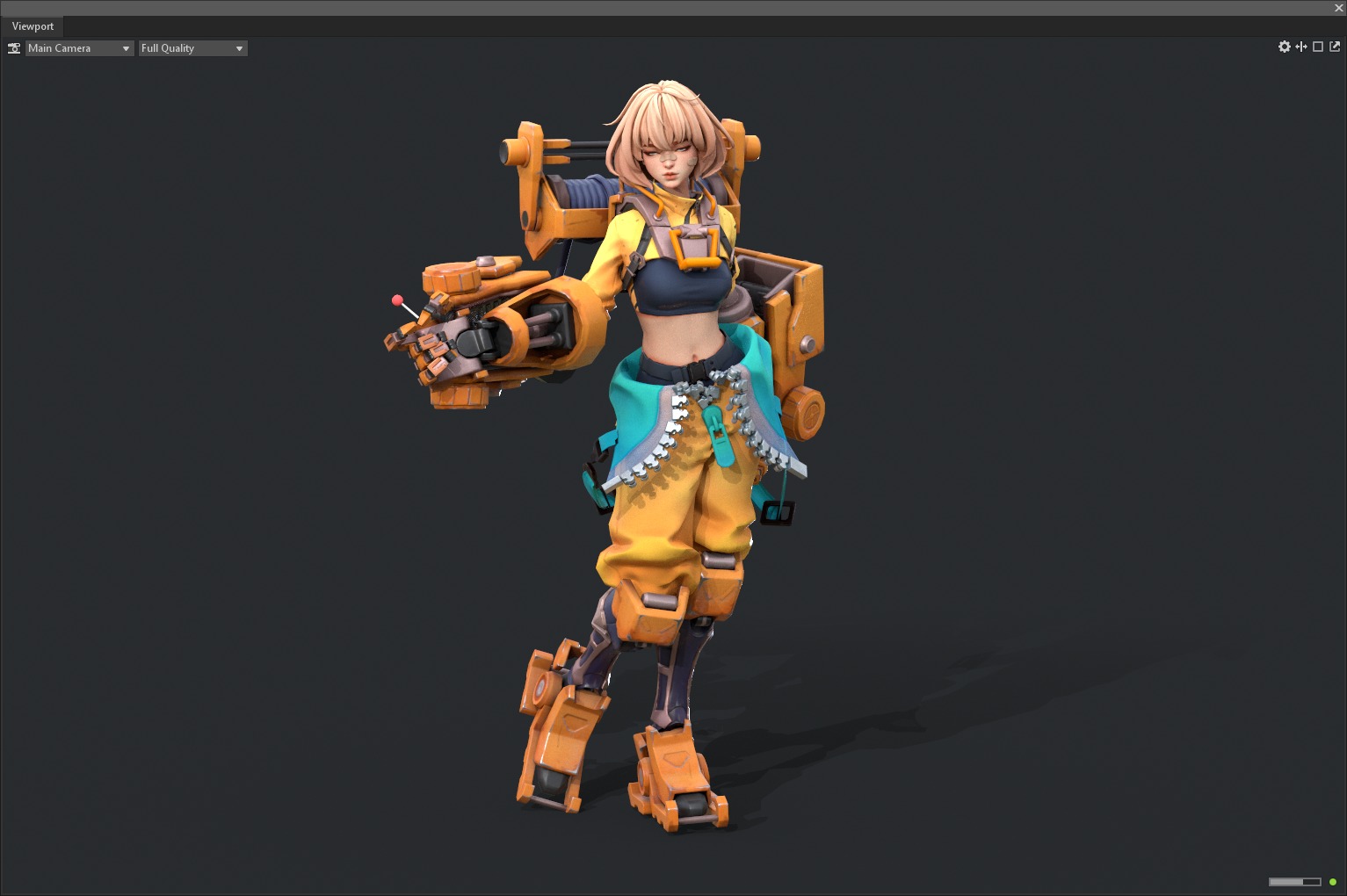 Mecha girl 3D model_10