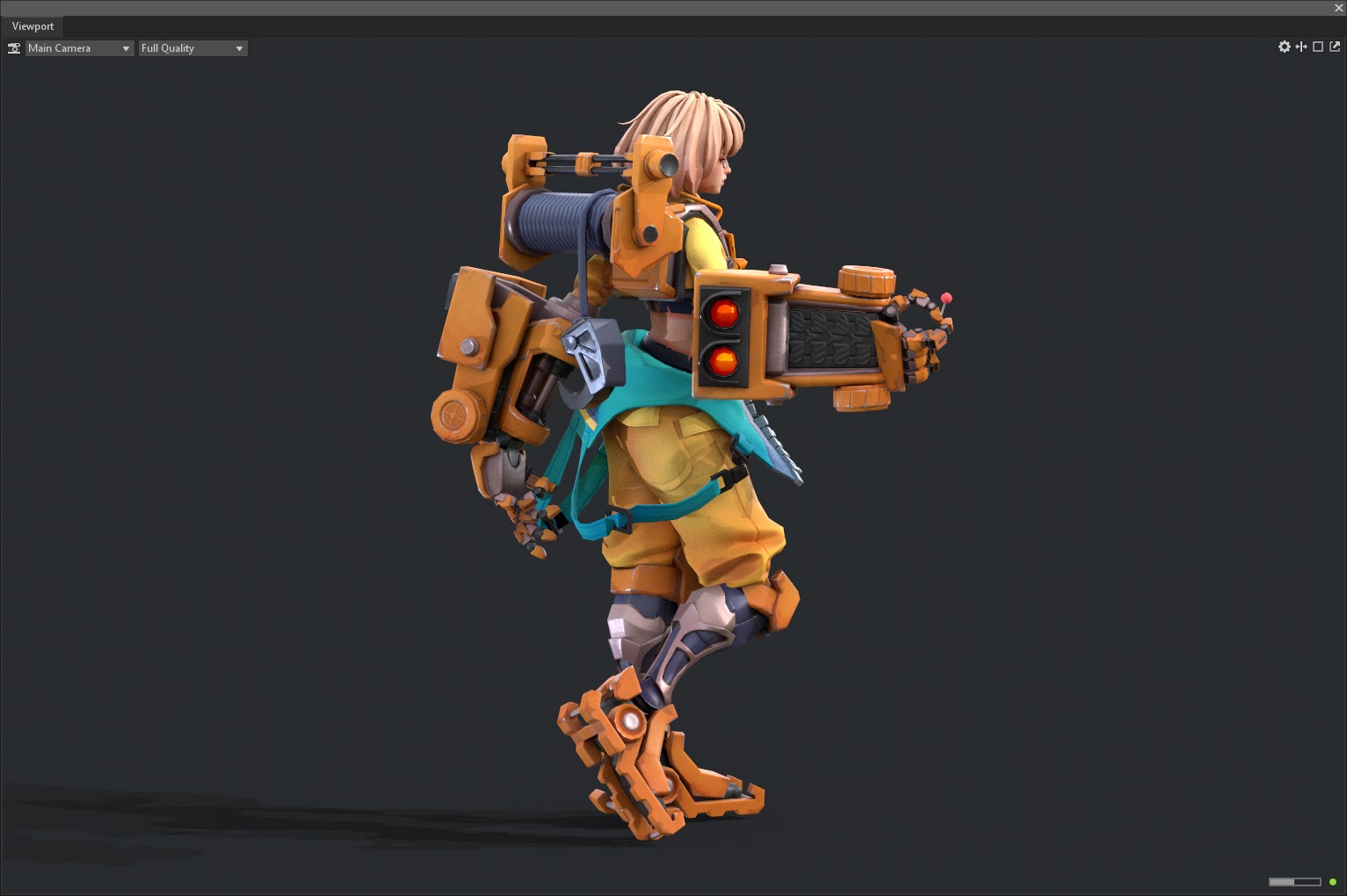 Mecha girl 3D model_11