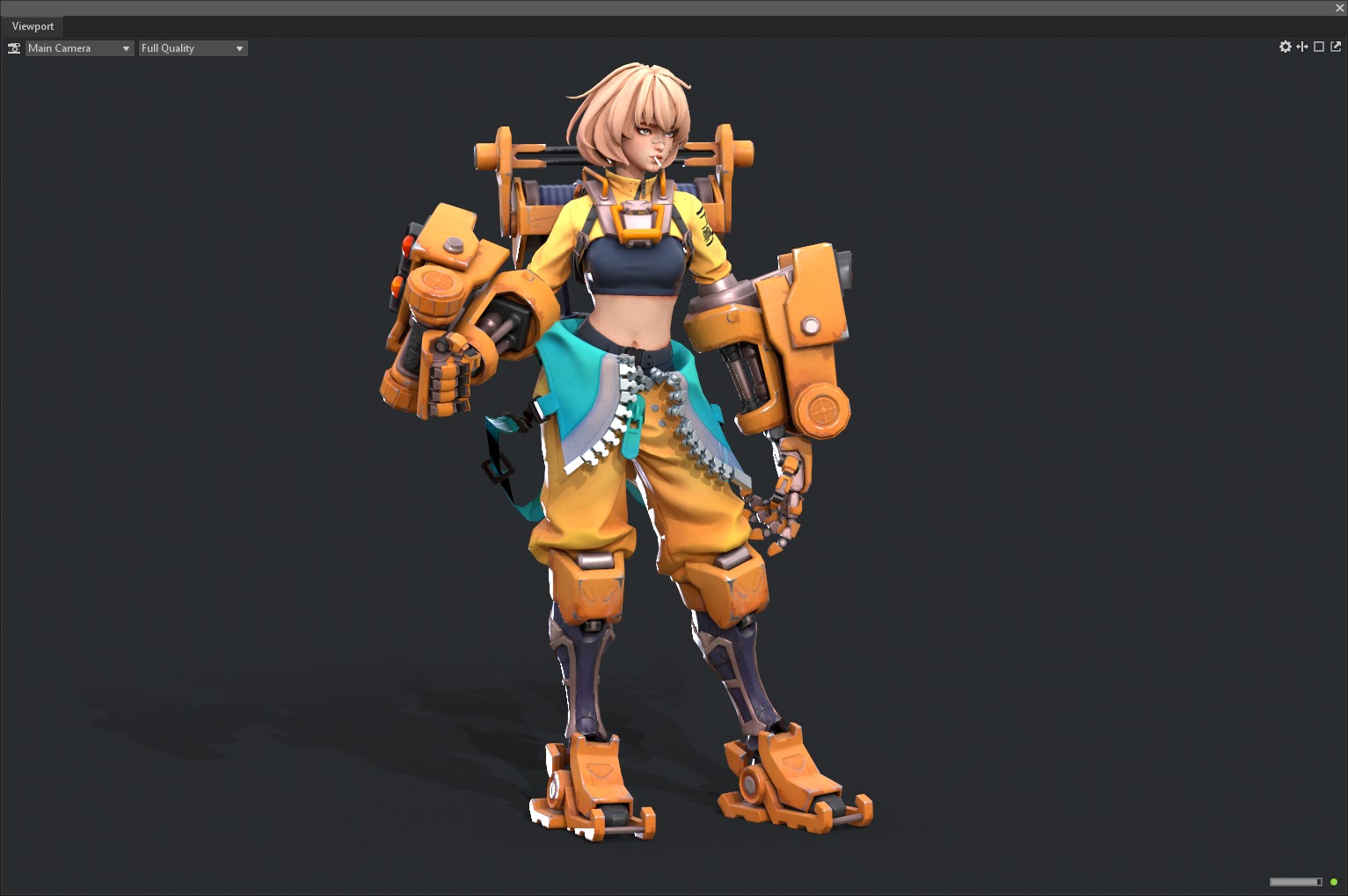 Mecha girl 3D model_7